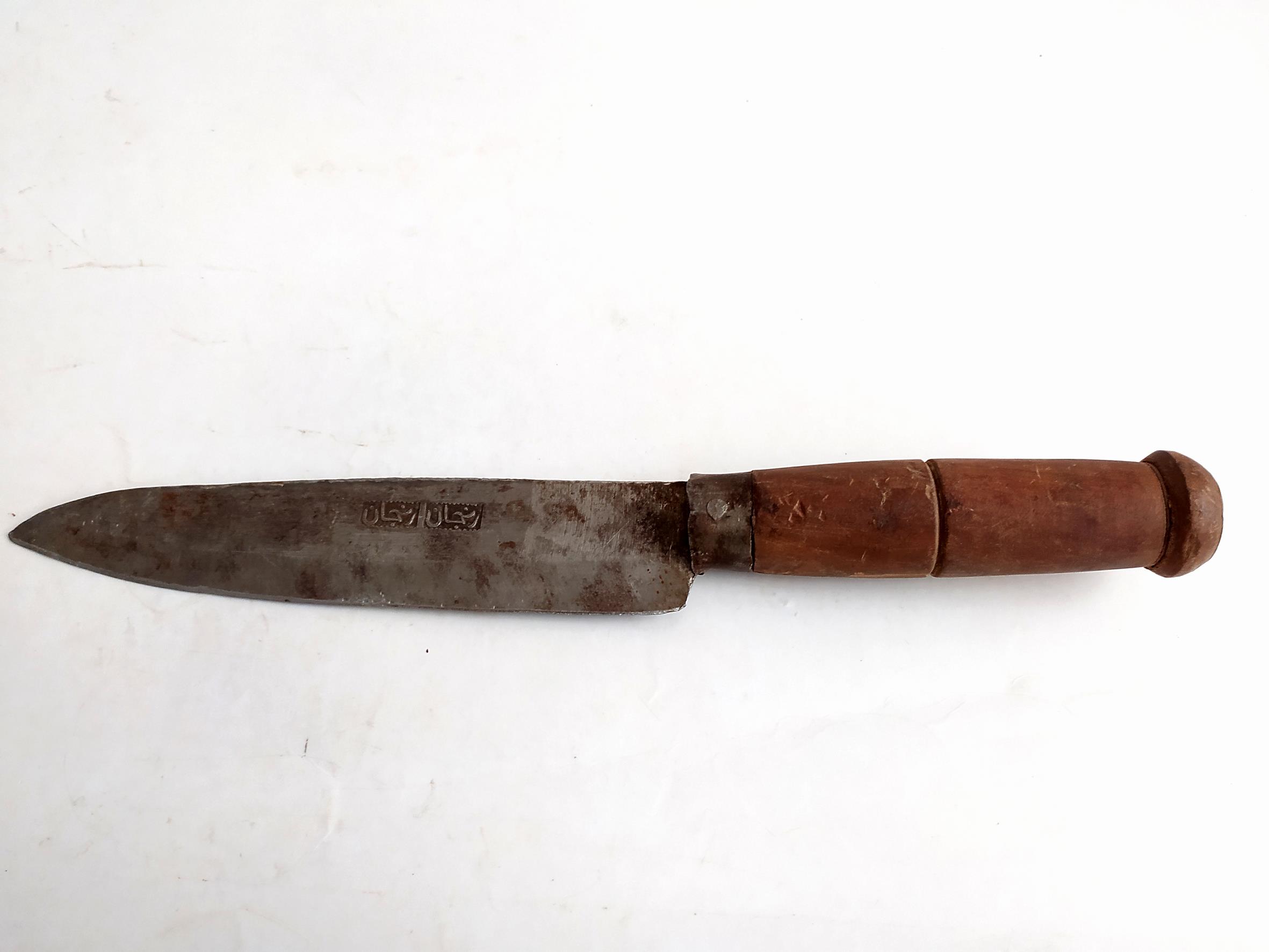  کارد قدیمی دستساز زنجان دسته چوبی 29.5CM 