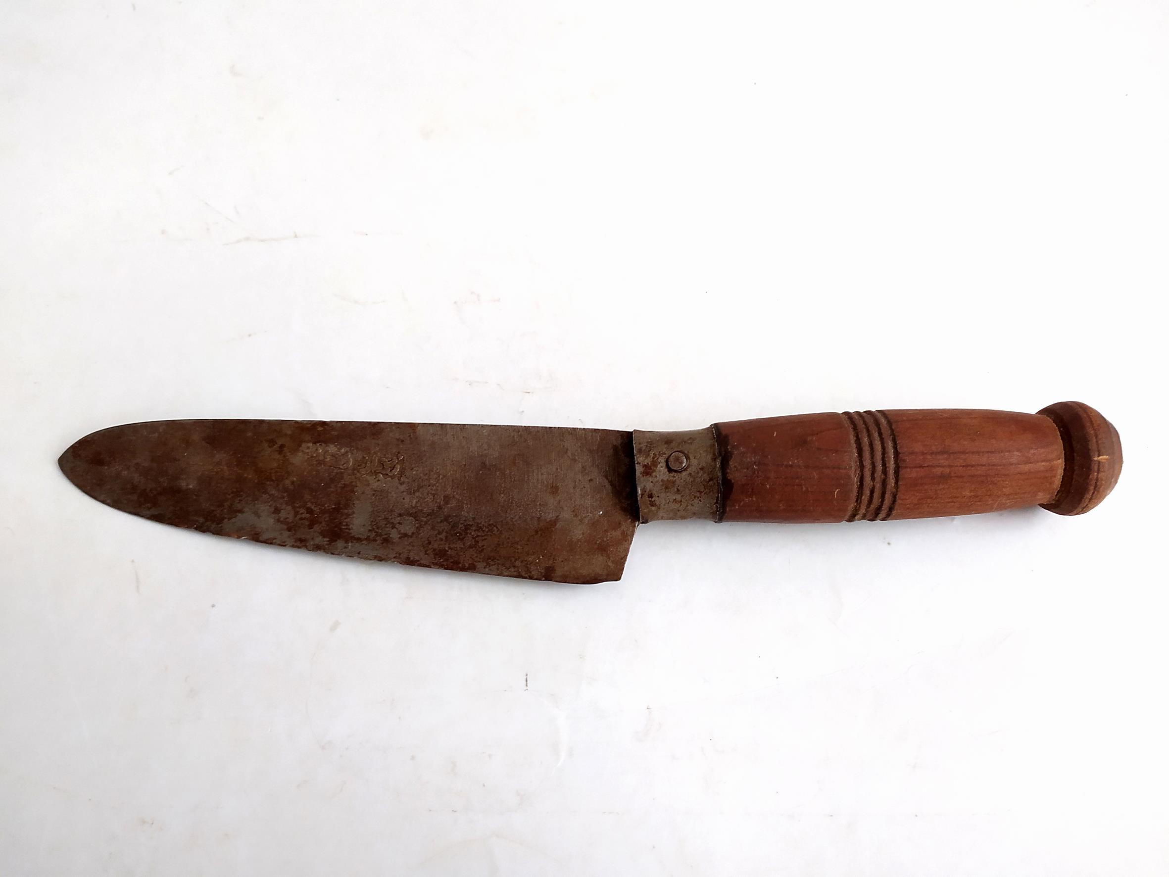  کارد قدیمی دستساز زنجان دسته چوبی 27.5CM 