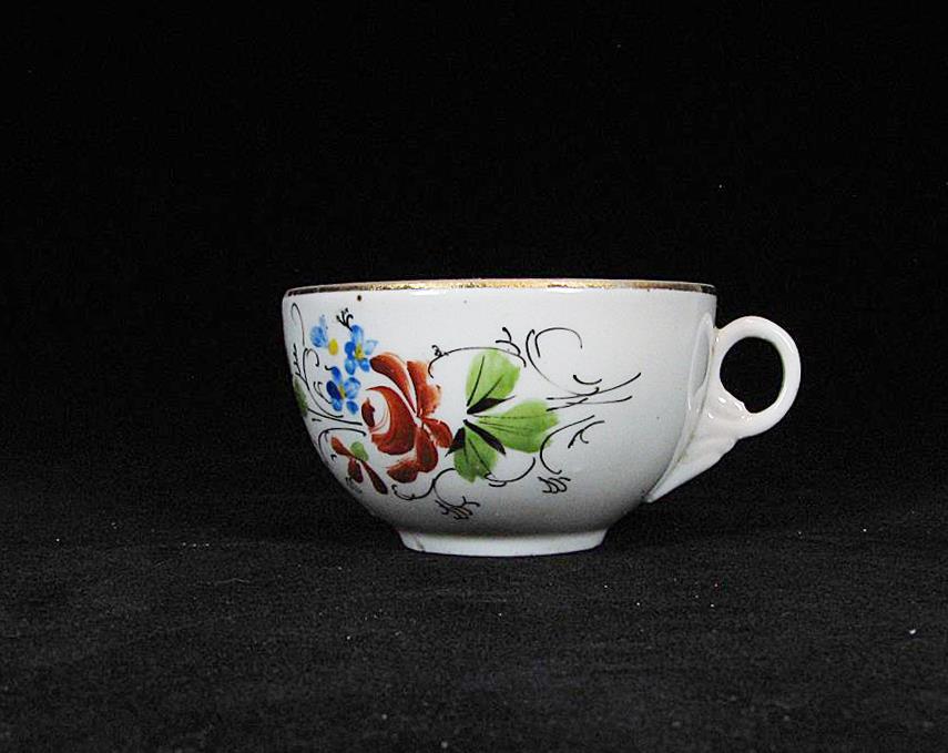 فنجان نقاشی دست بسیار قدیمی و نازک روسی