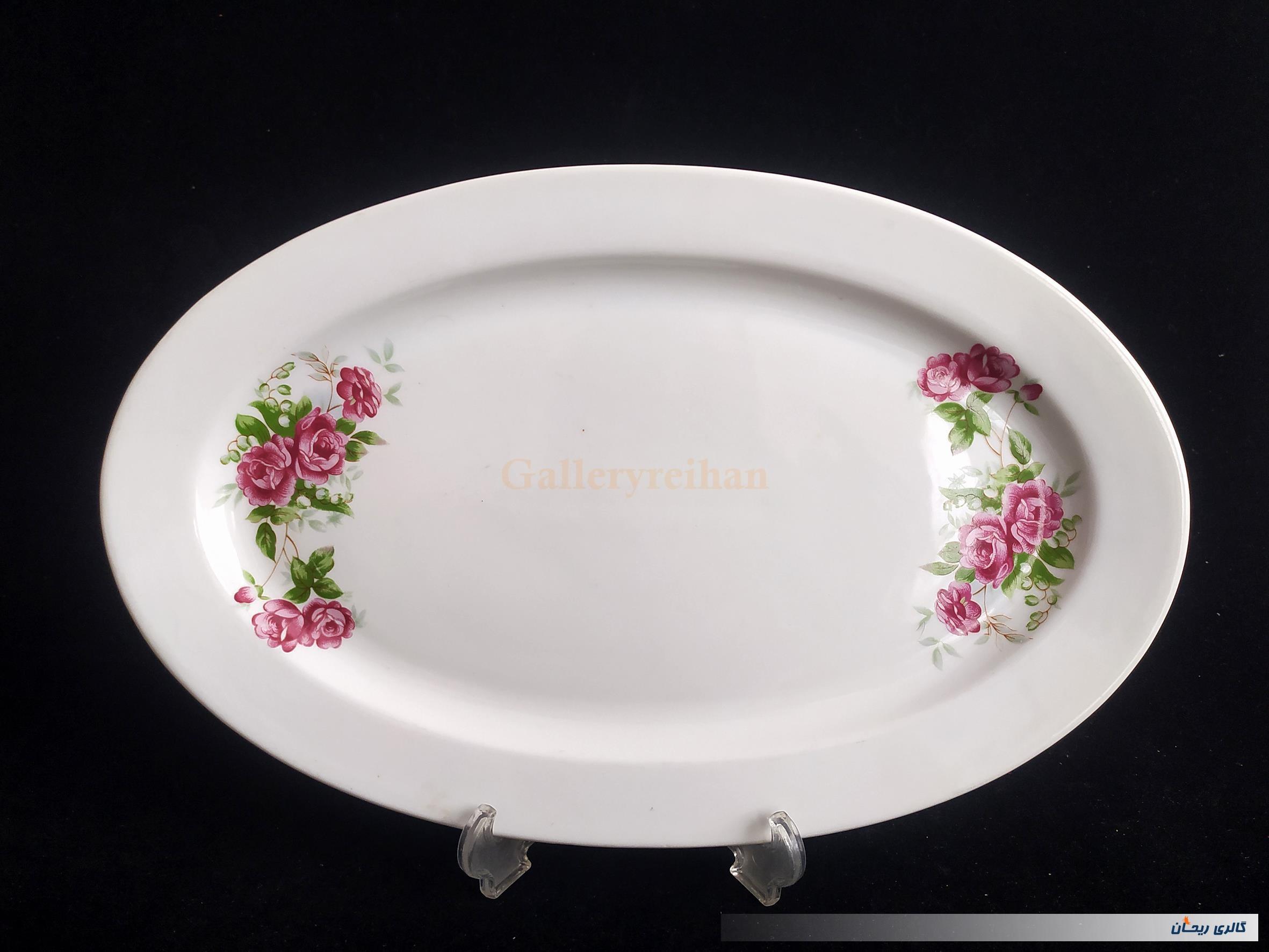 دیس قدیمی ضخیم طرح گل سرخی زیبا 