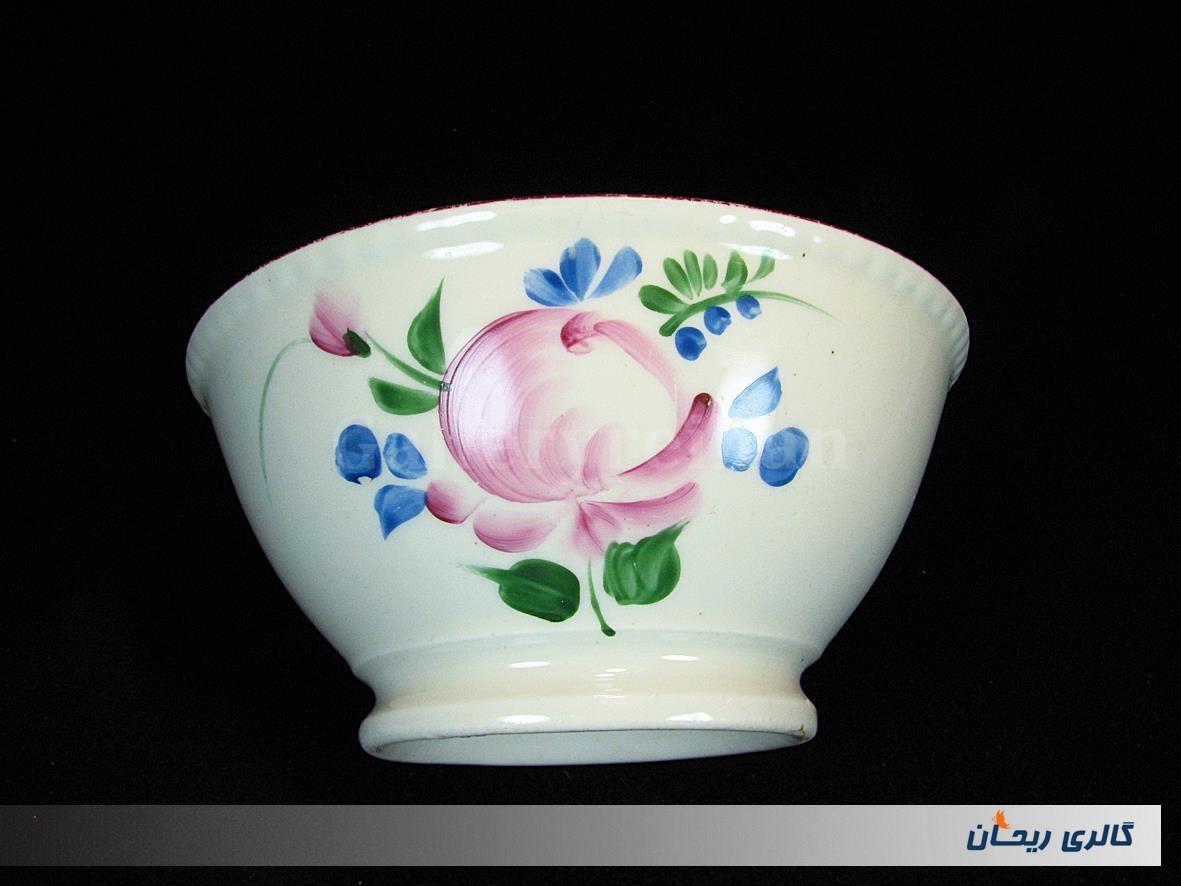 کاسه قدیمی طرح گل سیب روسی نقاشی دست