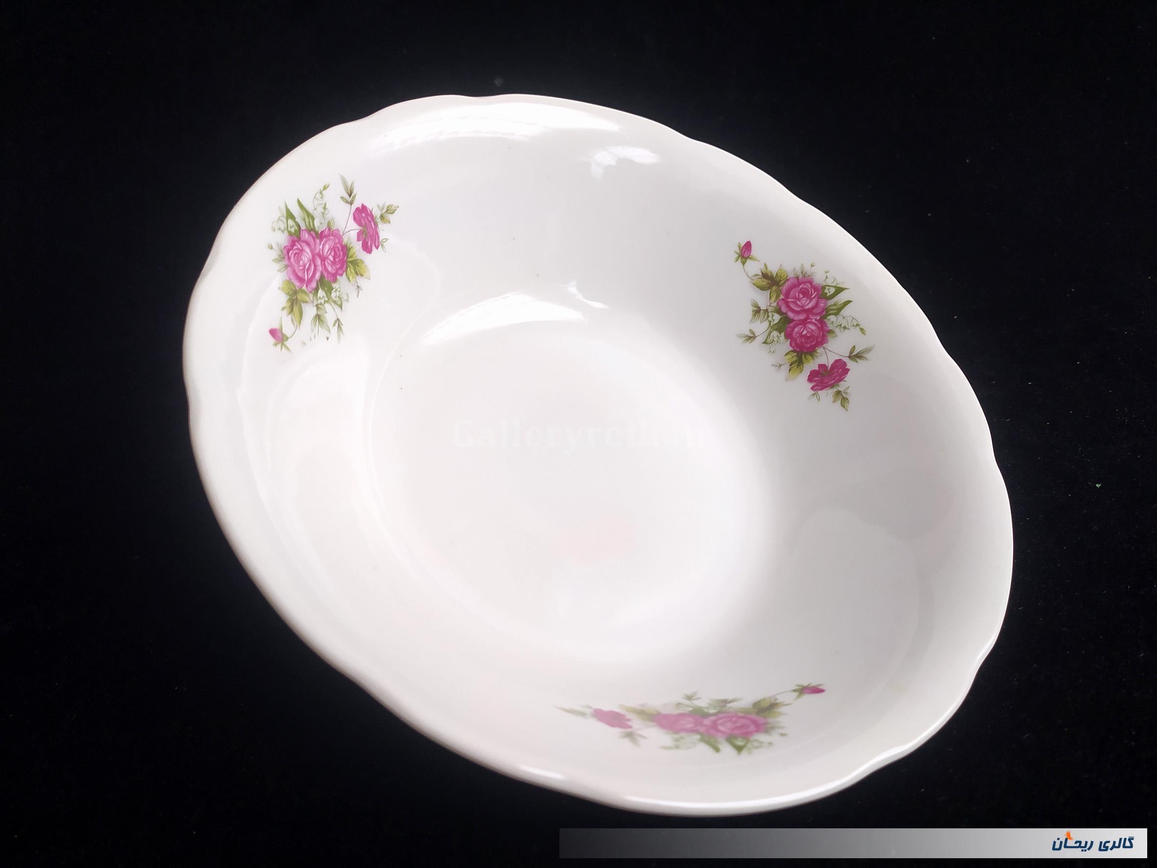 کاسه گل سرخی قدیمی سایز بزرگ