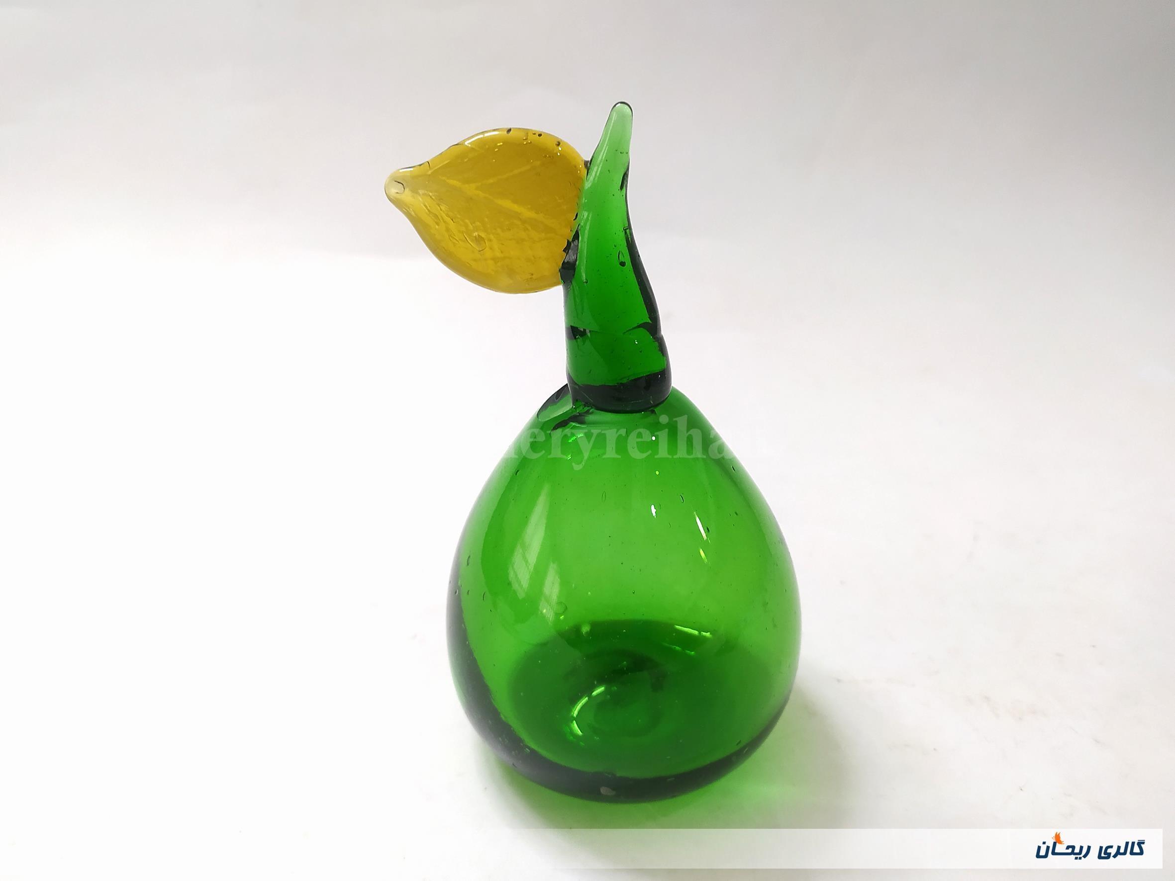 گلابی شیشه ای دست ساز قدیمی خوشرنگ 