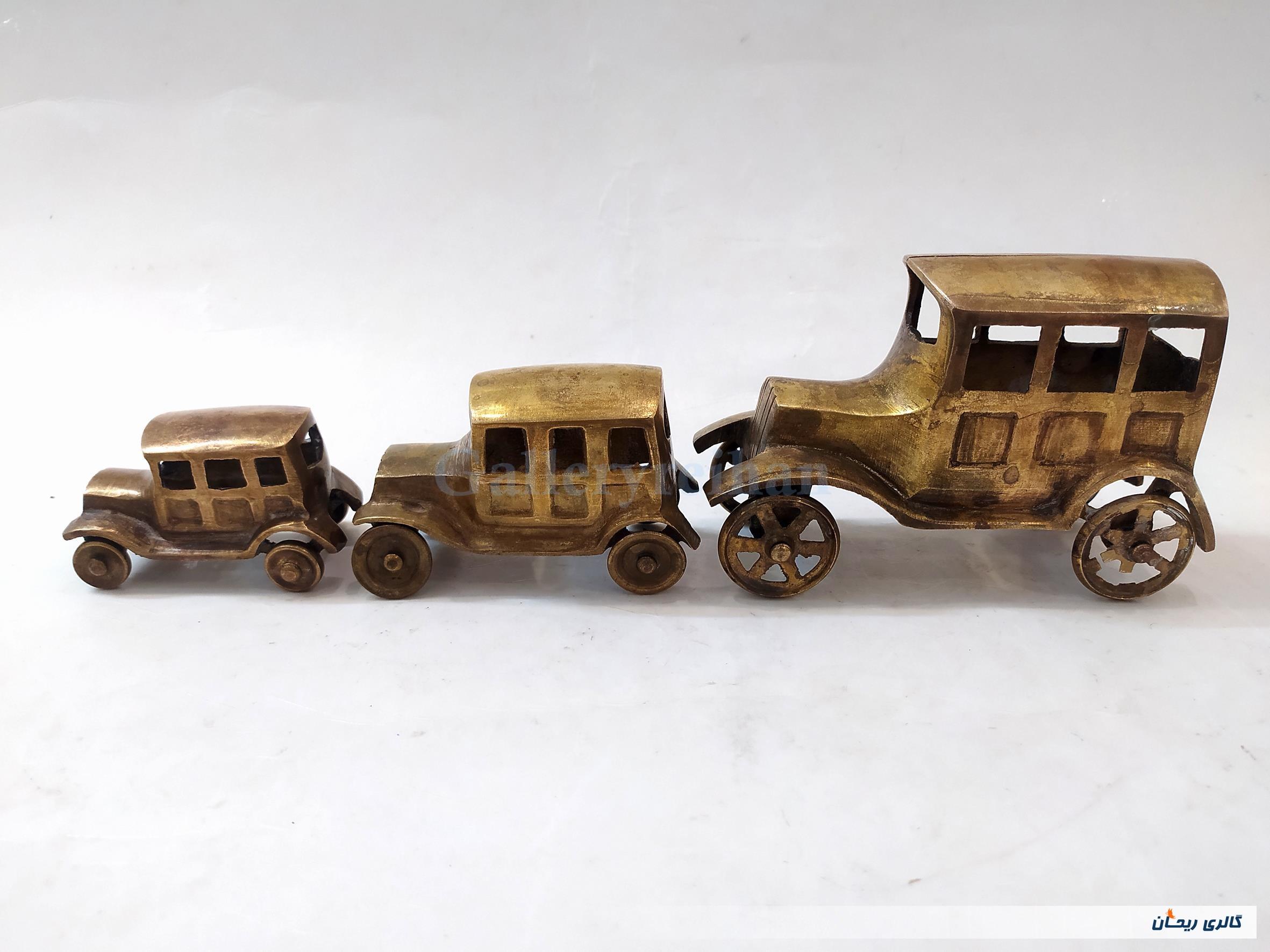 ست 3عددی مجسمه ماشین برنجی 