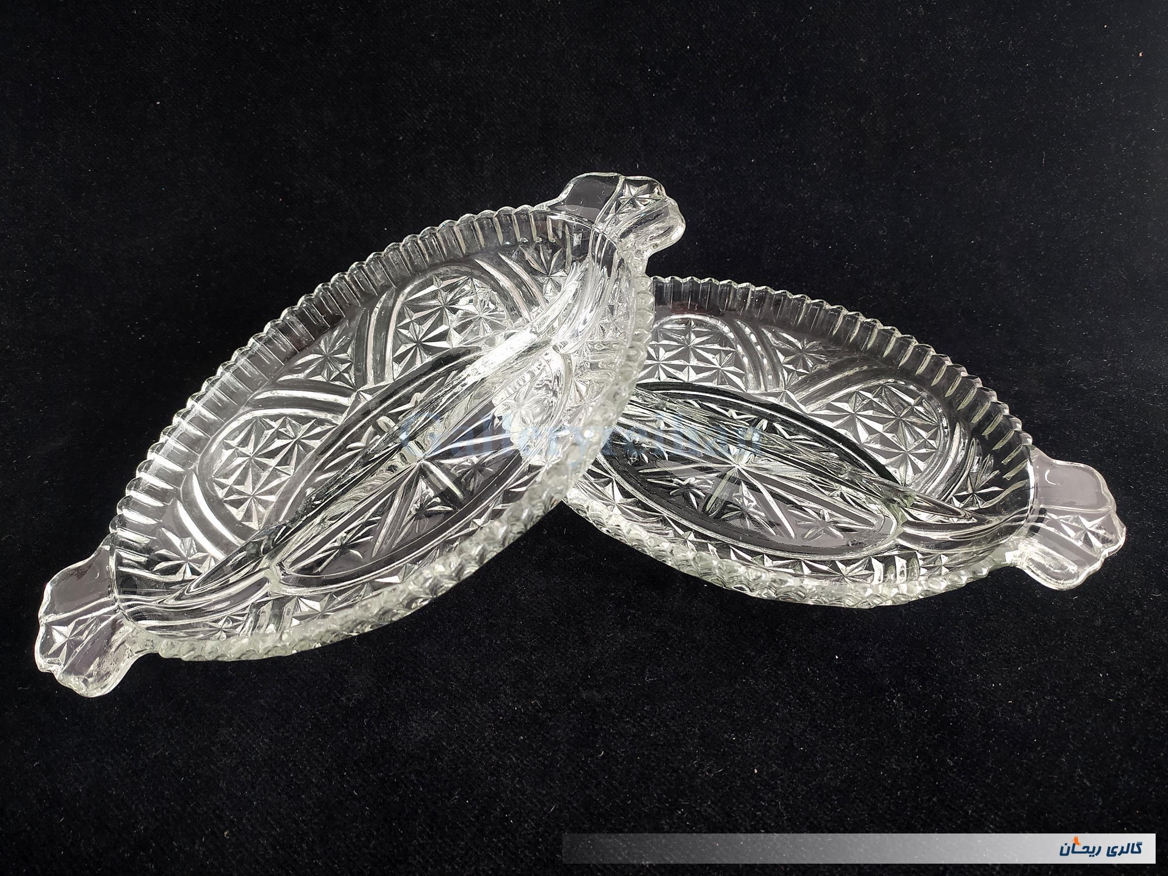 2عدد اردوخوری قدیمی بلور احتملا آمریکایی 