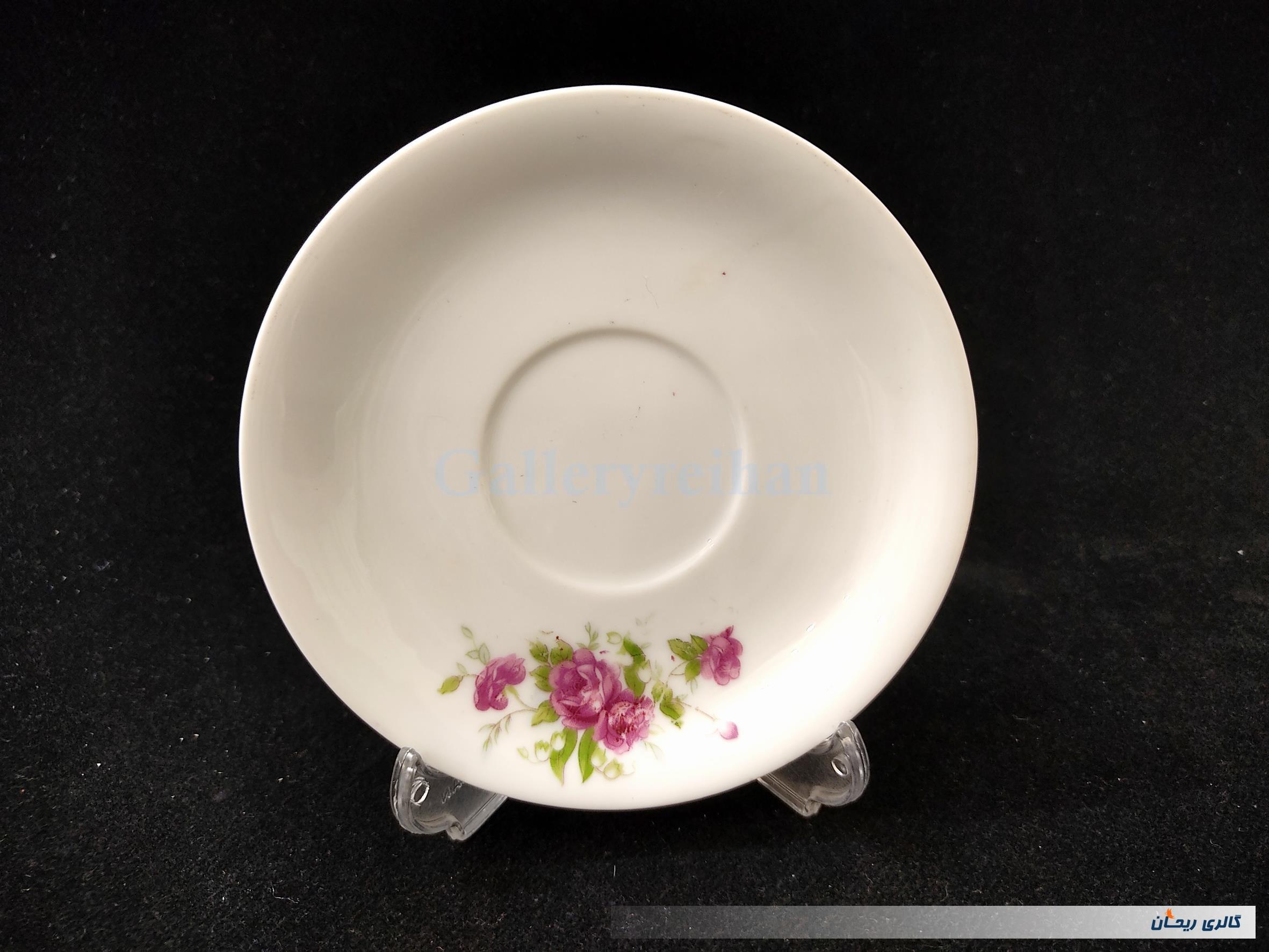 دیوارکوب یا زیرفنجانی گل سرخی قدیمی