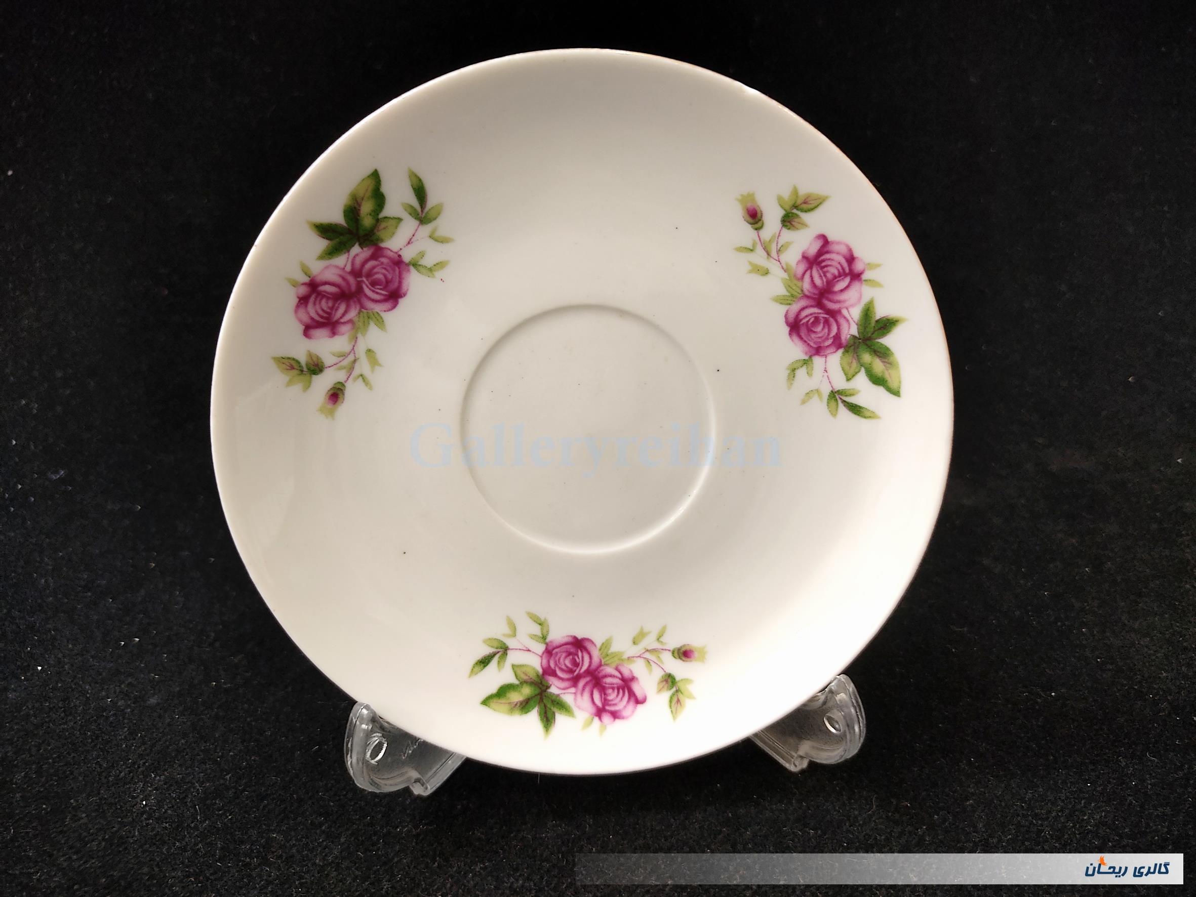 دیوارکوب یا زیرفنجانی گل سرخی قدیمی