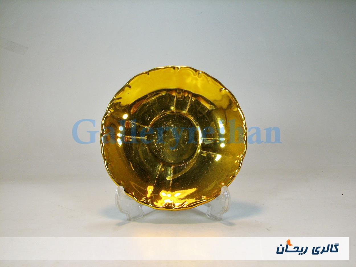 دیوارکوب یا نعلبکی تمام طلایی قدیمی