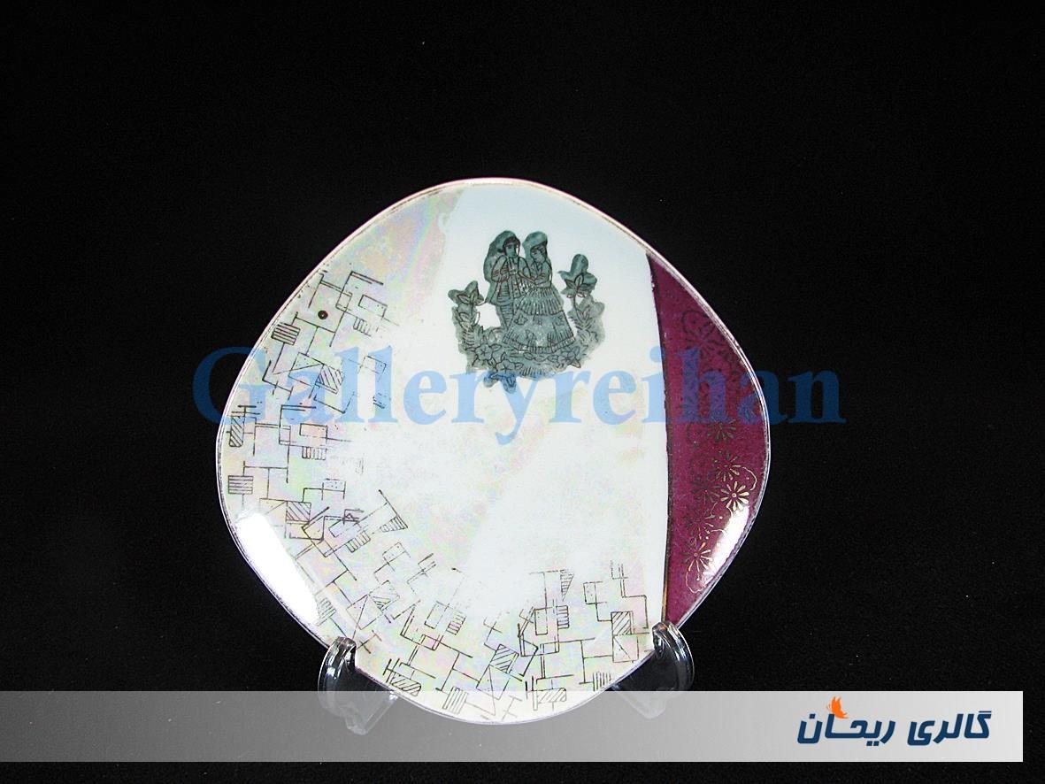 دیوارکوب یا زیر فنجانی لیلی و مجنون قدیمی