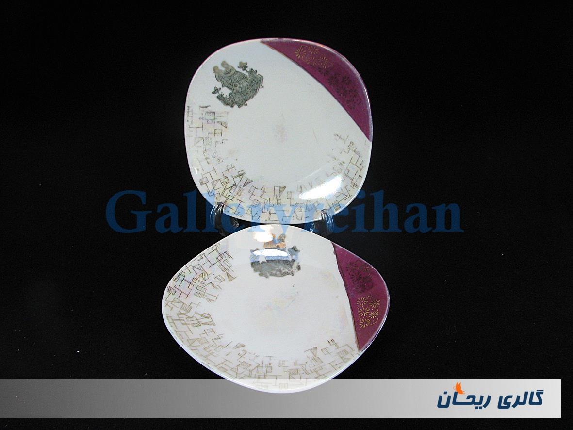 2 دیوارکوب یا نعلبکی لیلی و مجنون قدیمی 