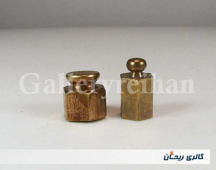 یک جفت وزنه برنجی 3 و 4 مثقالی