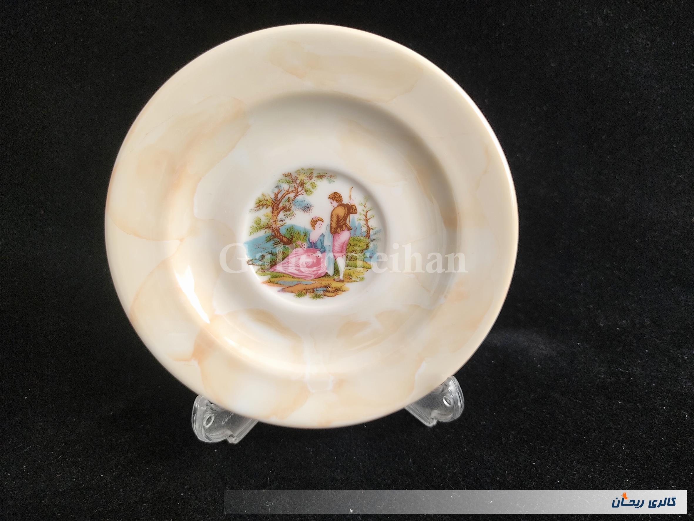 دیوارکوب یا زیرفنجانی لیلی و مجنون قدیمی 