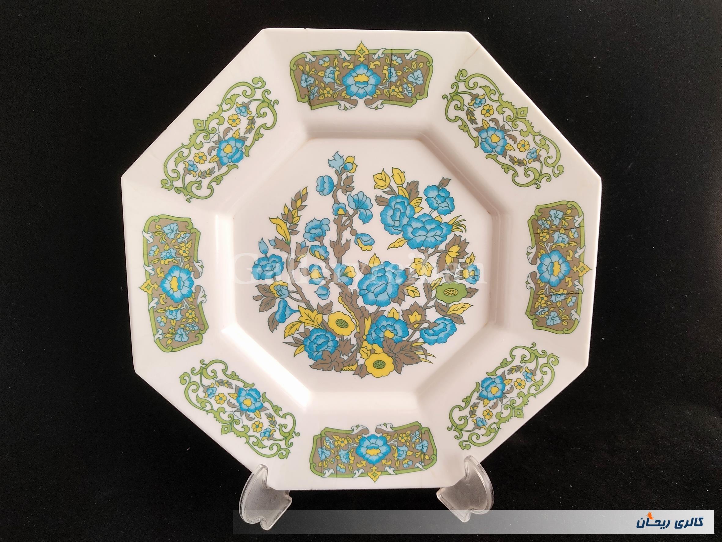 دیوارکوب ملامین قدیمی طرح گل 8 ضلعی 