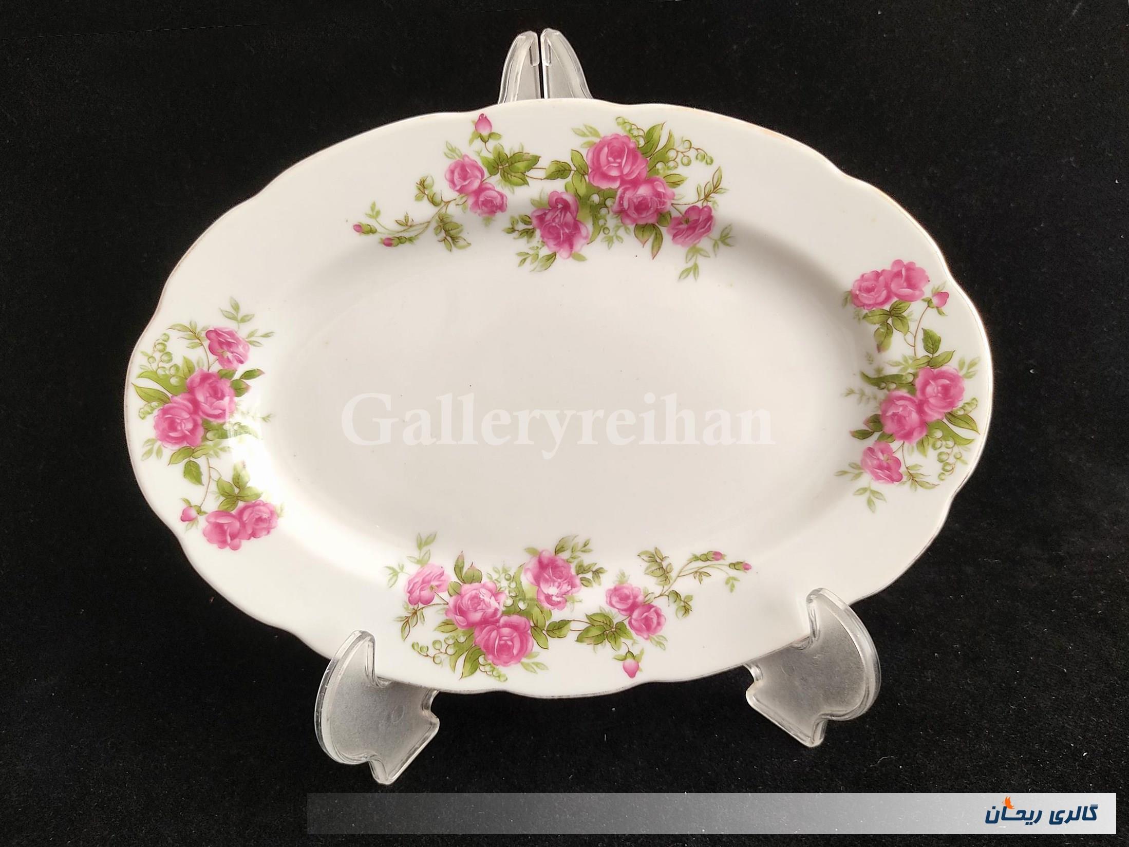 دیس قدیمی چینی طرح گل سرخی زیبا 