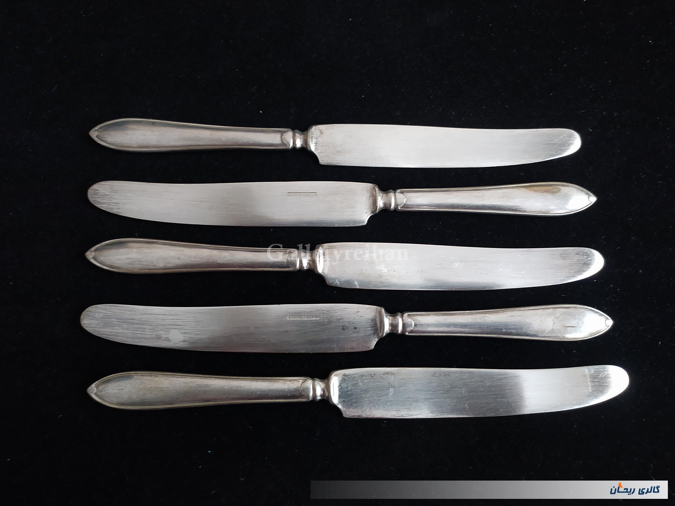 5چاقوی قدیمی نوربلین Extra prima روکش نقره 