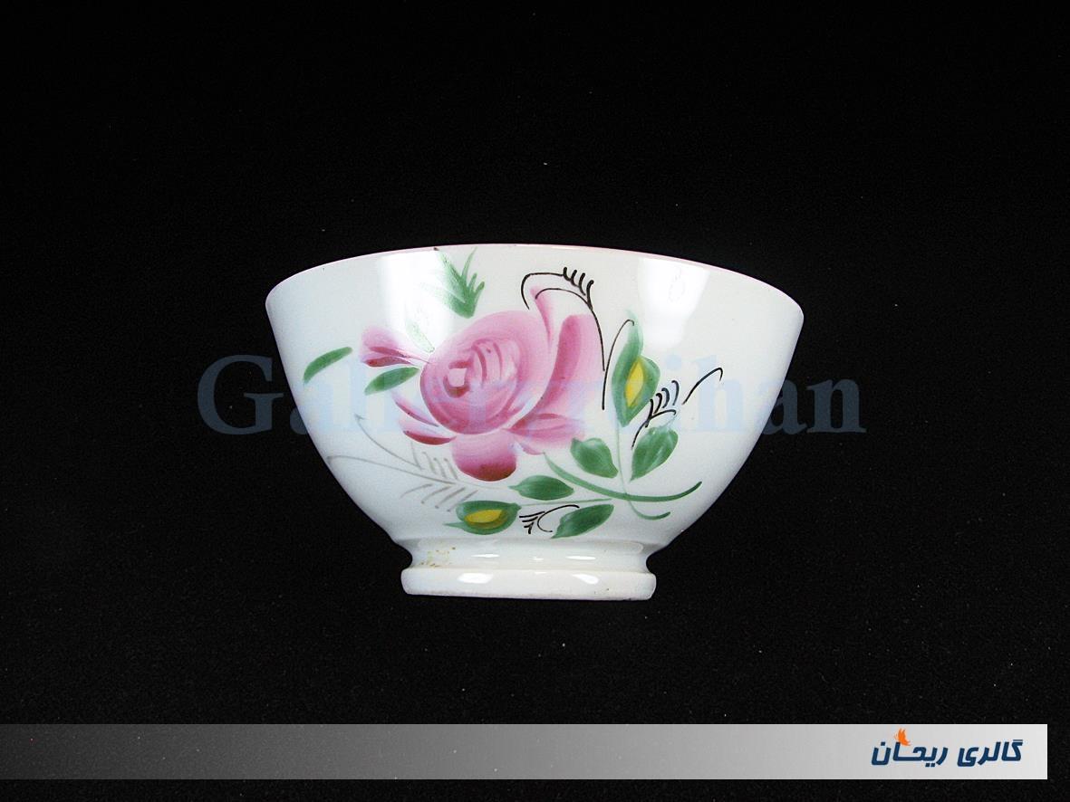 کاسه روسی نقاشی دست قدیمی طرح گل سیب 