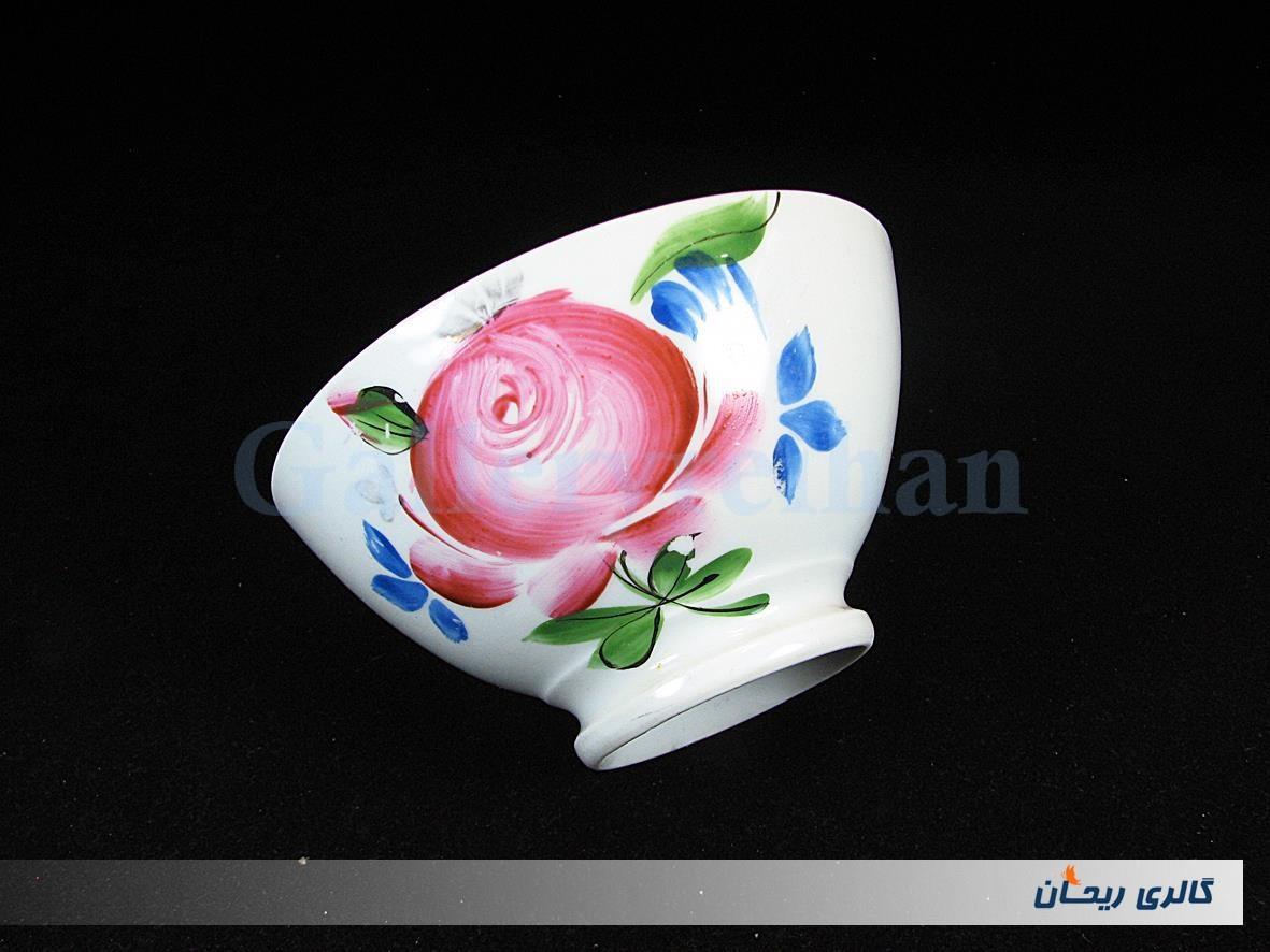 کاسه روسی نقاشی دست قدیمی طرح گل سیب 