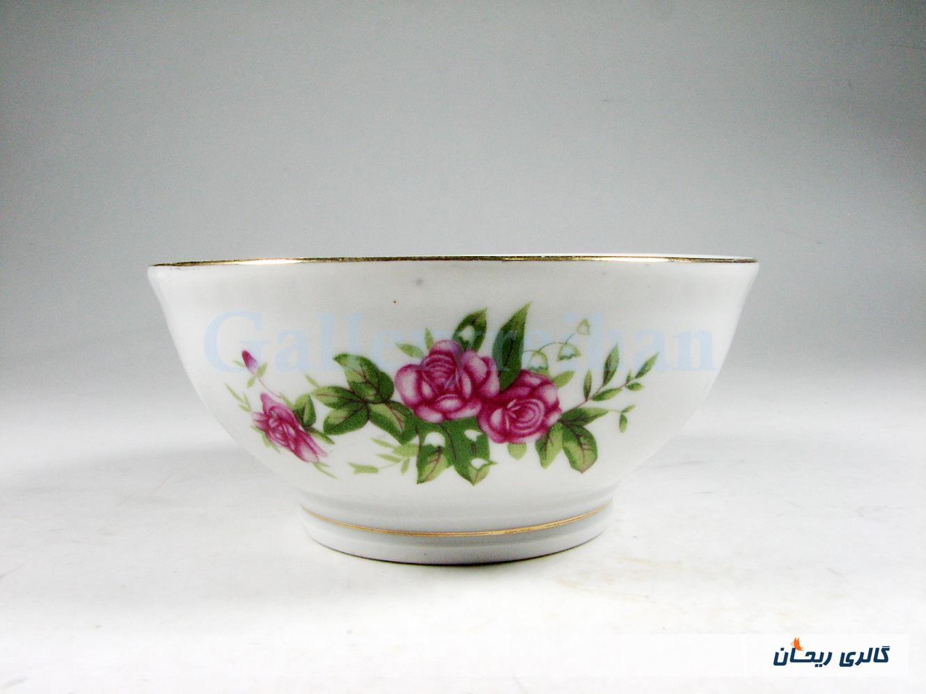کاسه چینی قدیمی گل سرخی بسیار زیبا 