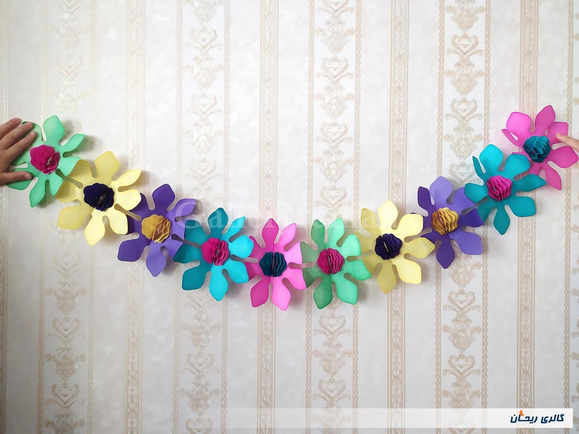 کاغذ کشی ریسه تزئین تولد نوستالژی دهه 60 