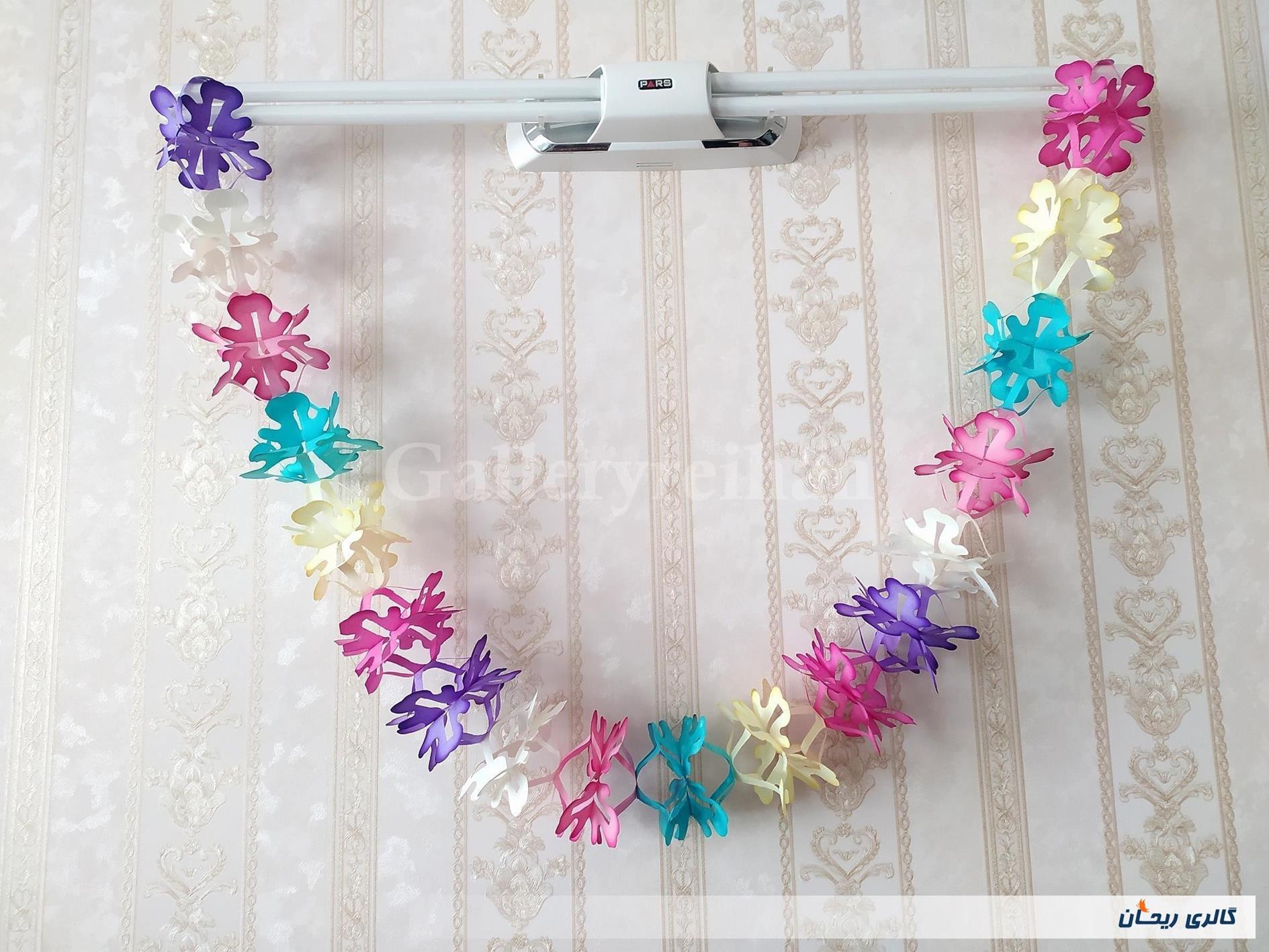 کاغذ کشی ریسه تزئین تولد نوستالژی دهه 60 