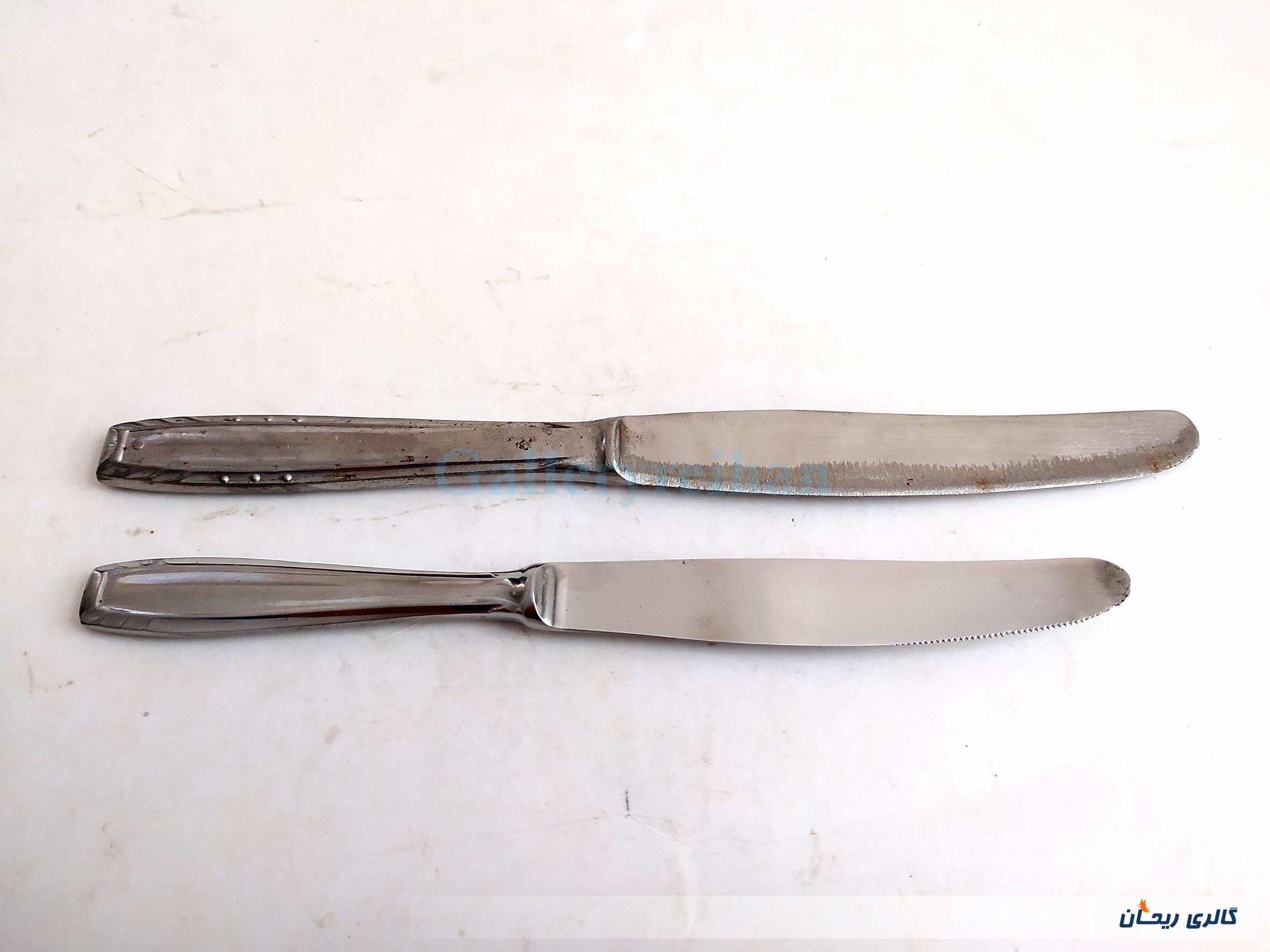 جفت چاقوی قدیمی STAINLESS با طرح خاص