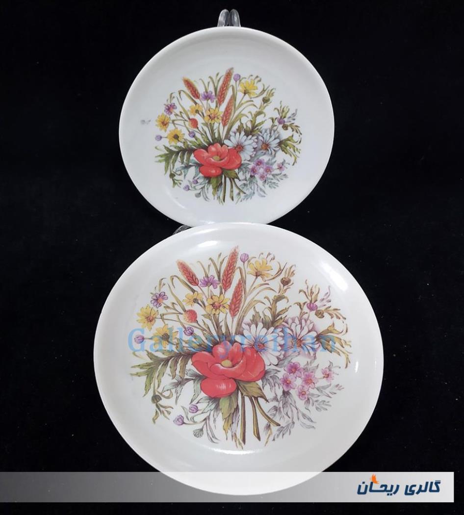 جفت دیوارکوب ملامین قدیمی طرح گل