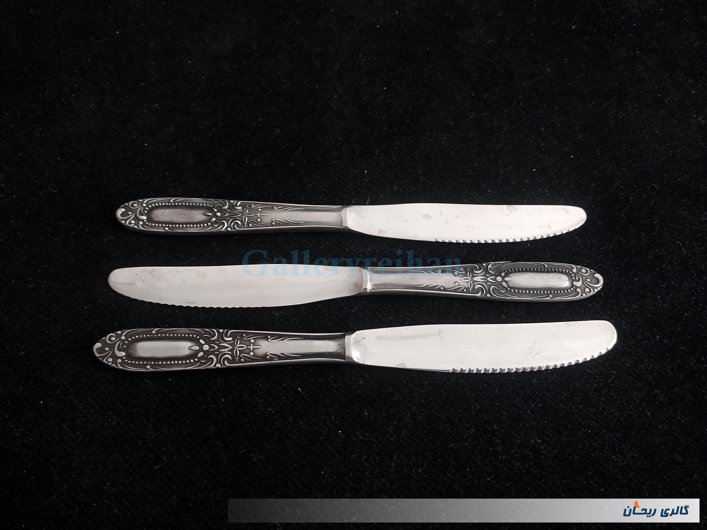 3عدد چاقوی قدیمی STAINLESS با طرح زیبا 