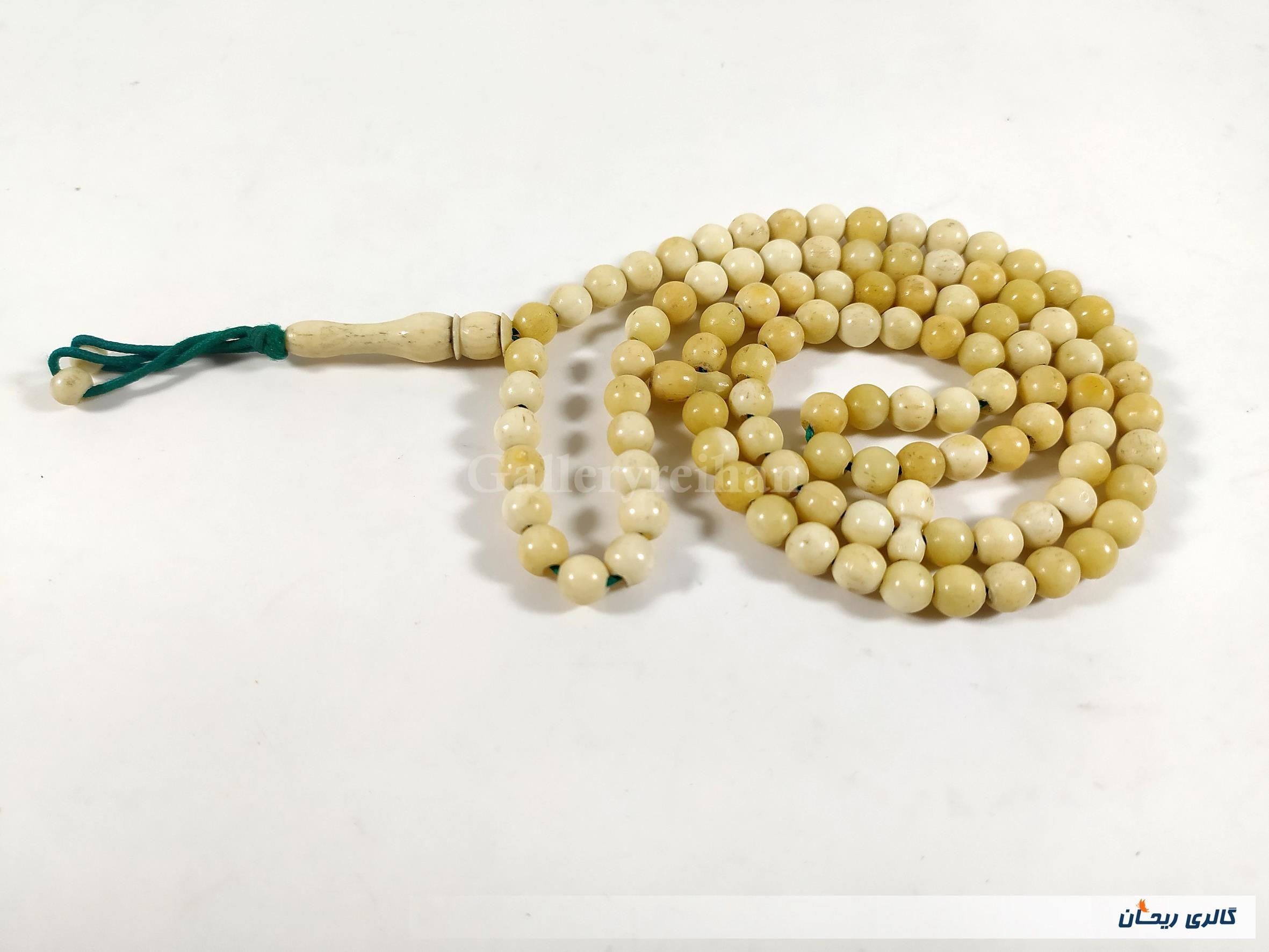 تسبیح کلکسیونی قدیمی دست ساز استخوان 