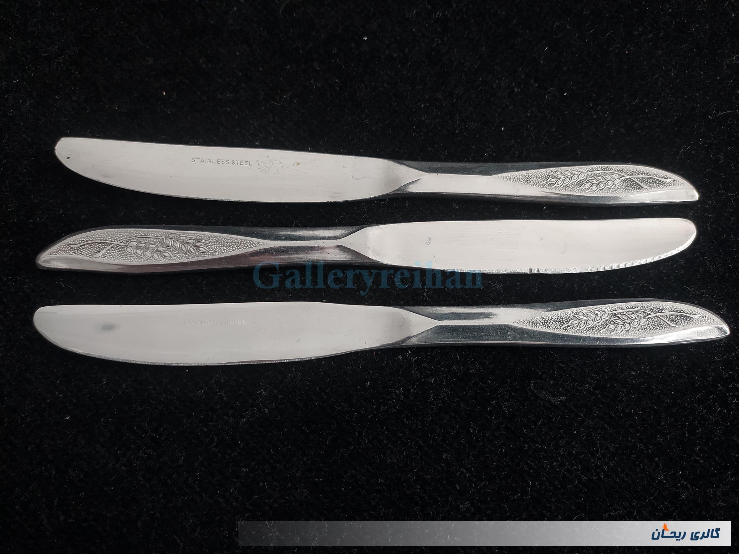 3عدد چاقوی قدیمی STAINLESS با طرح گندم