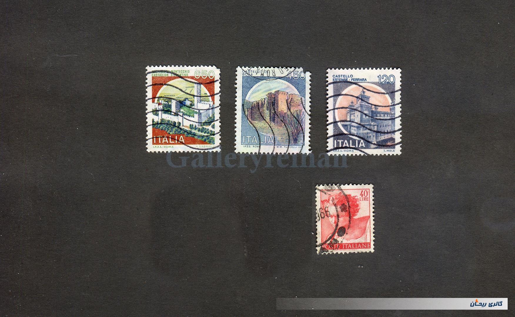 4 عدد تمبر قدیمی و کمیاب کشور ایتالیا 