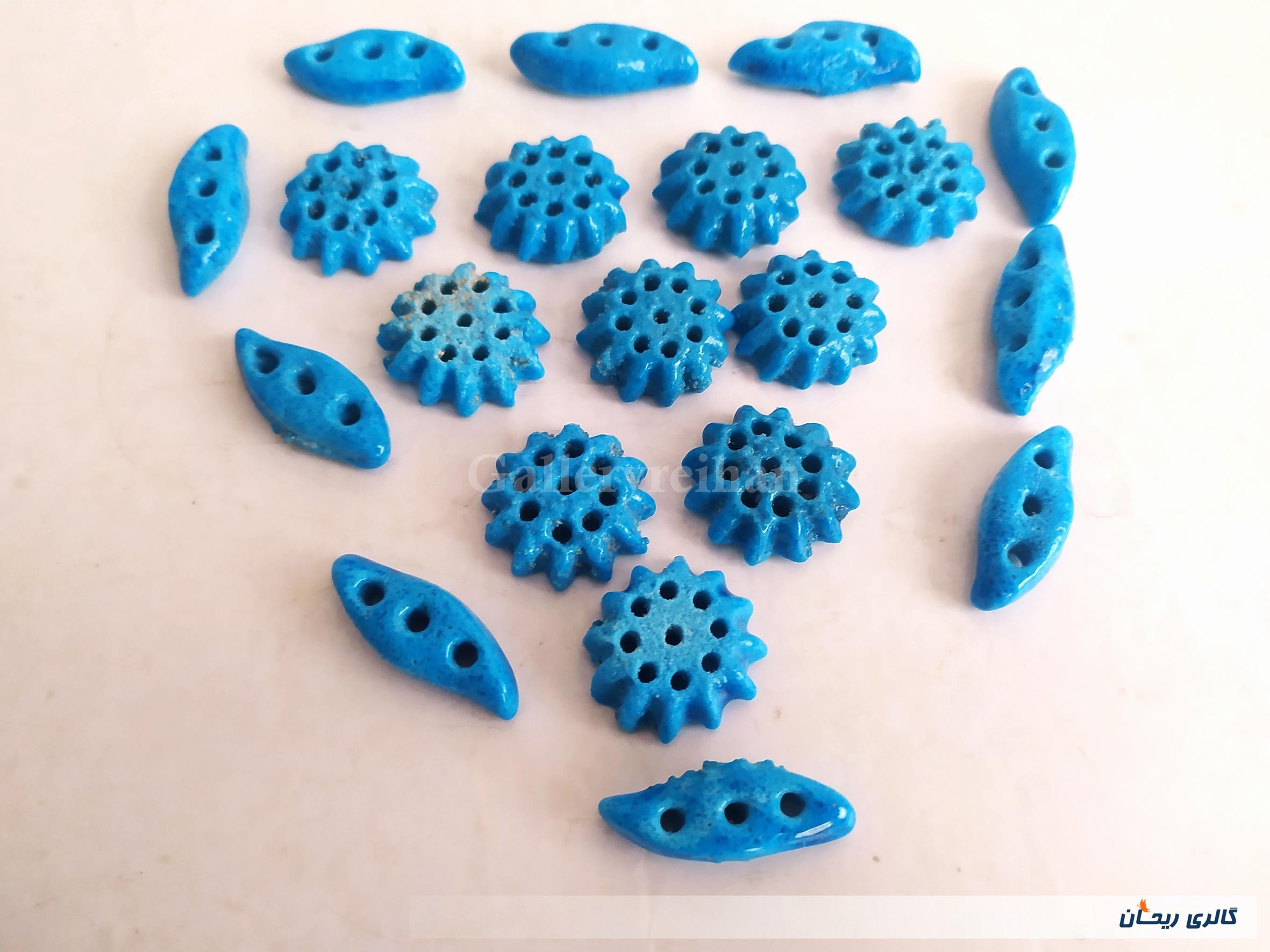 20 عدد خرمهره فیروزه ای ایرانی