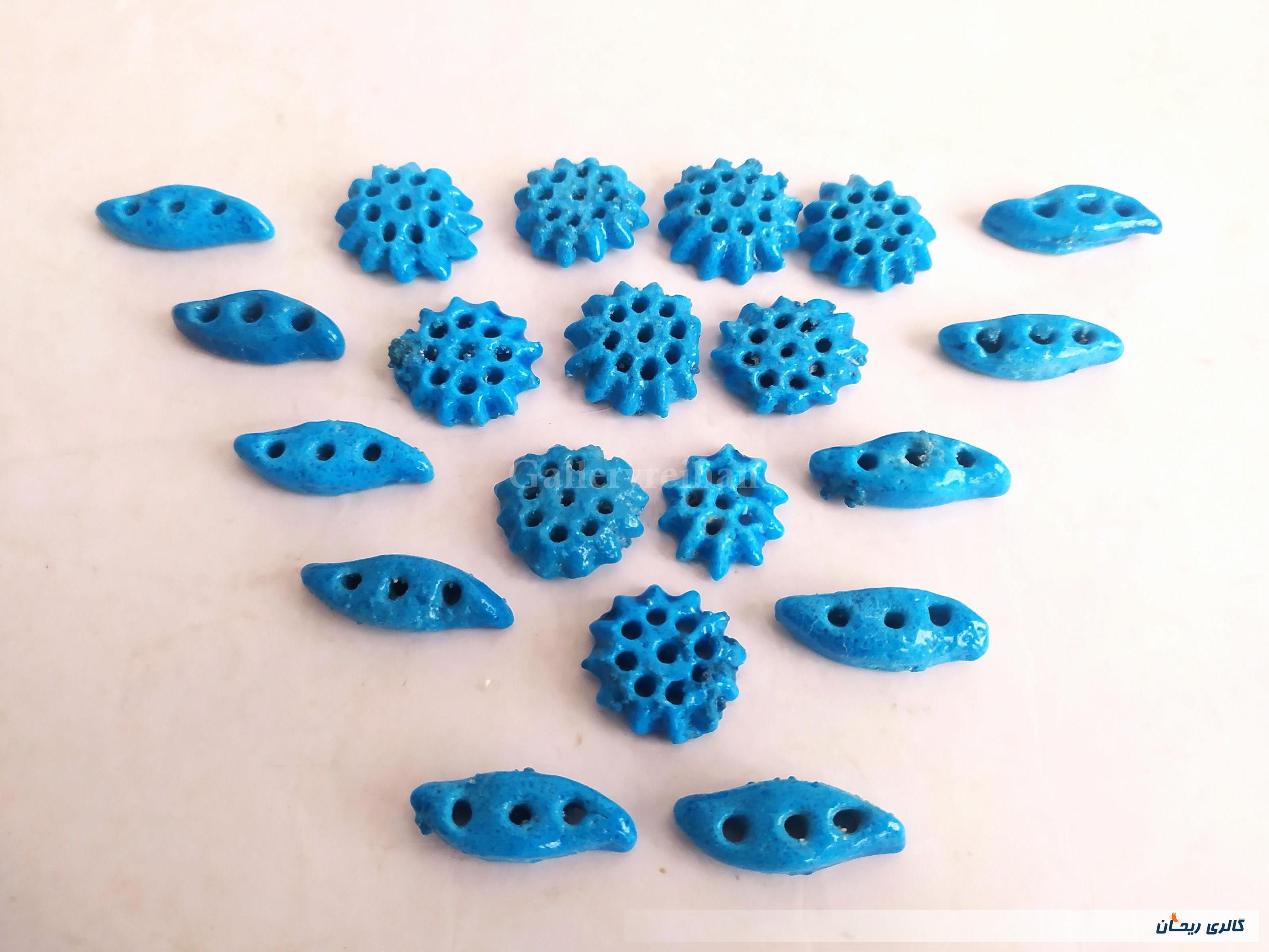 20 عدد خرمهره فیروزه ای ایرانی 