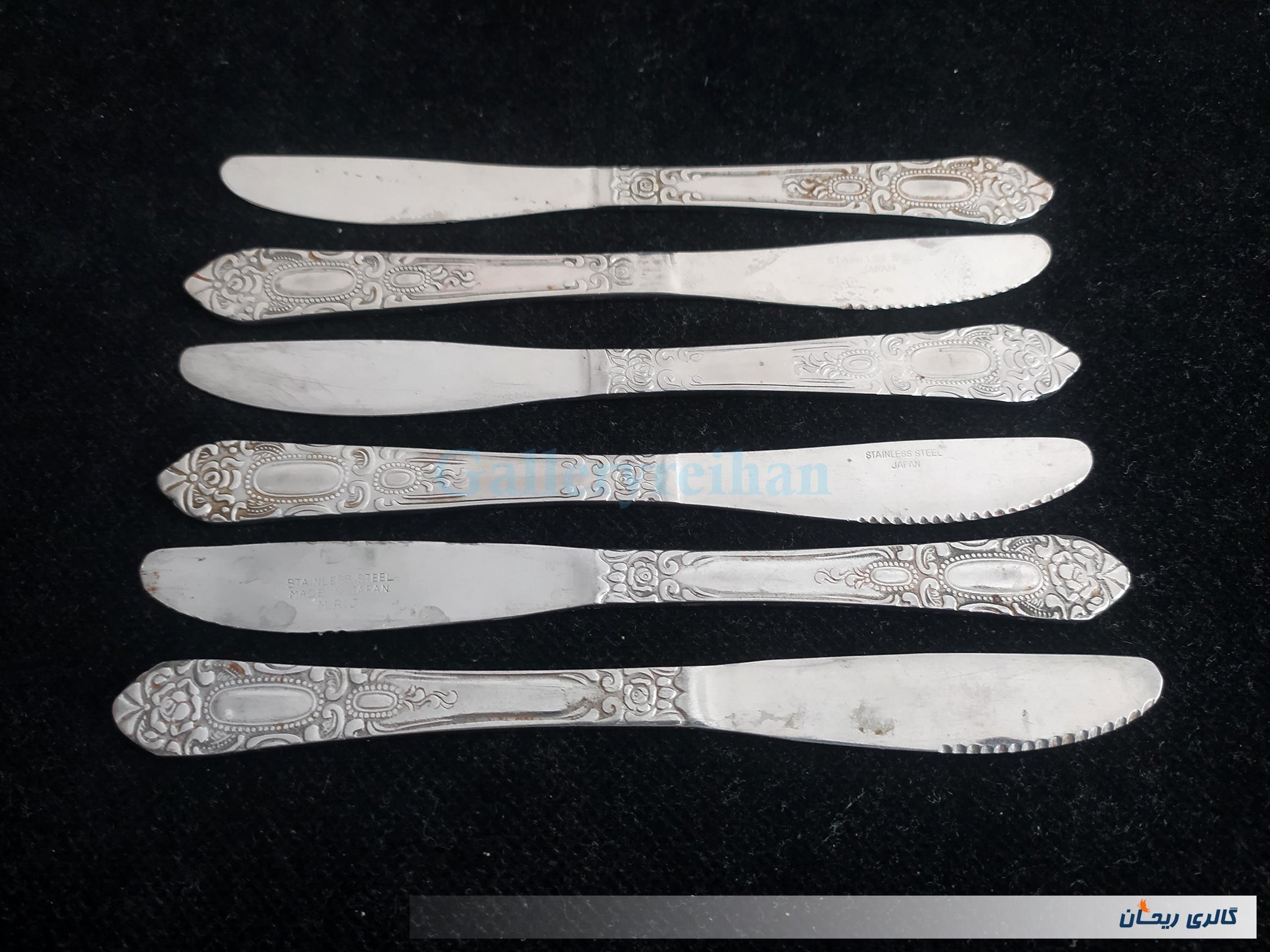6 عدد چاقوی قدیمی STAINLESS با طرح زیبا 
