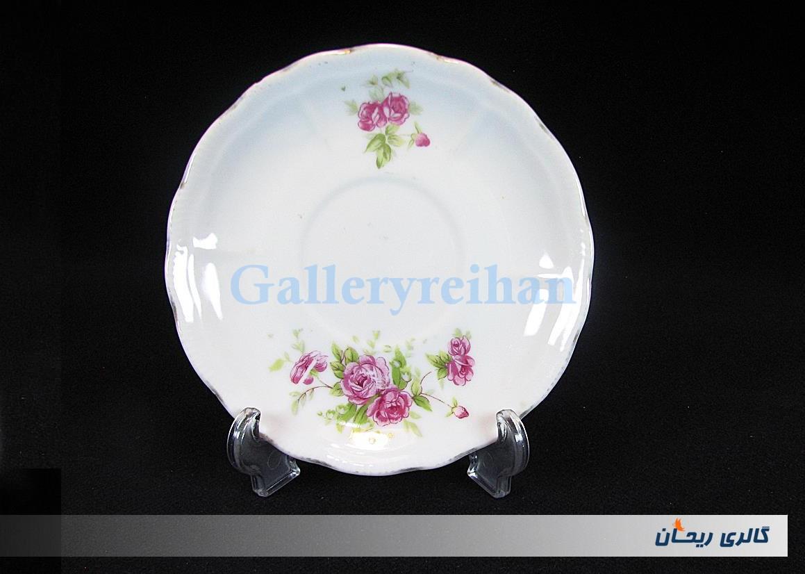 دیوارکوب یا زیرفنجانی گل سرخی قدیمی