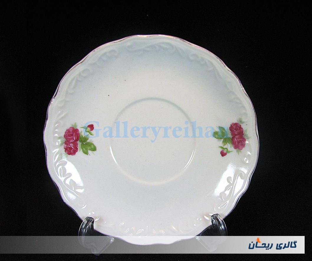 دیوارکوب یا زیرفنجانی گل سرخی قدیمی 