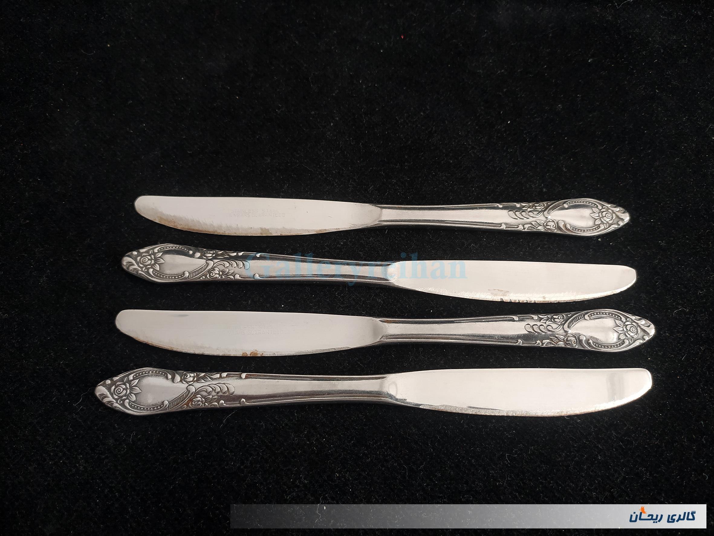 4 عدد چاقوی قدیمی STAINLESS با طرح خاص