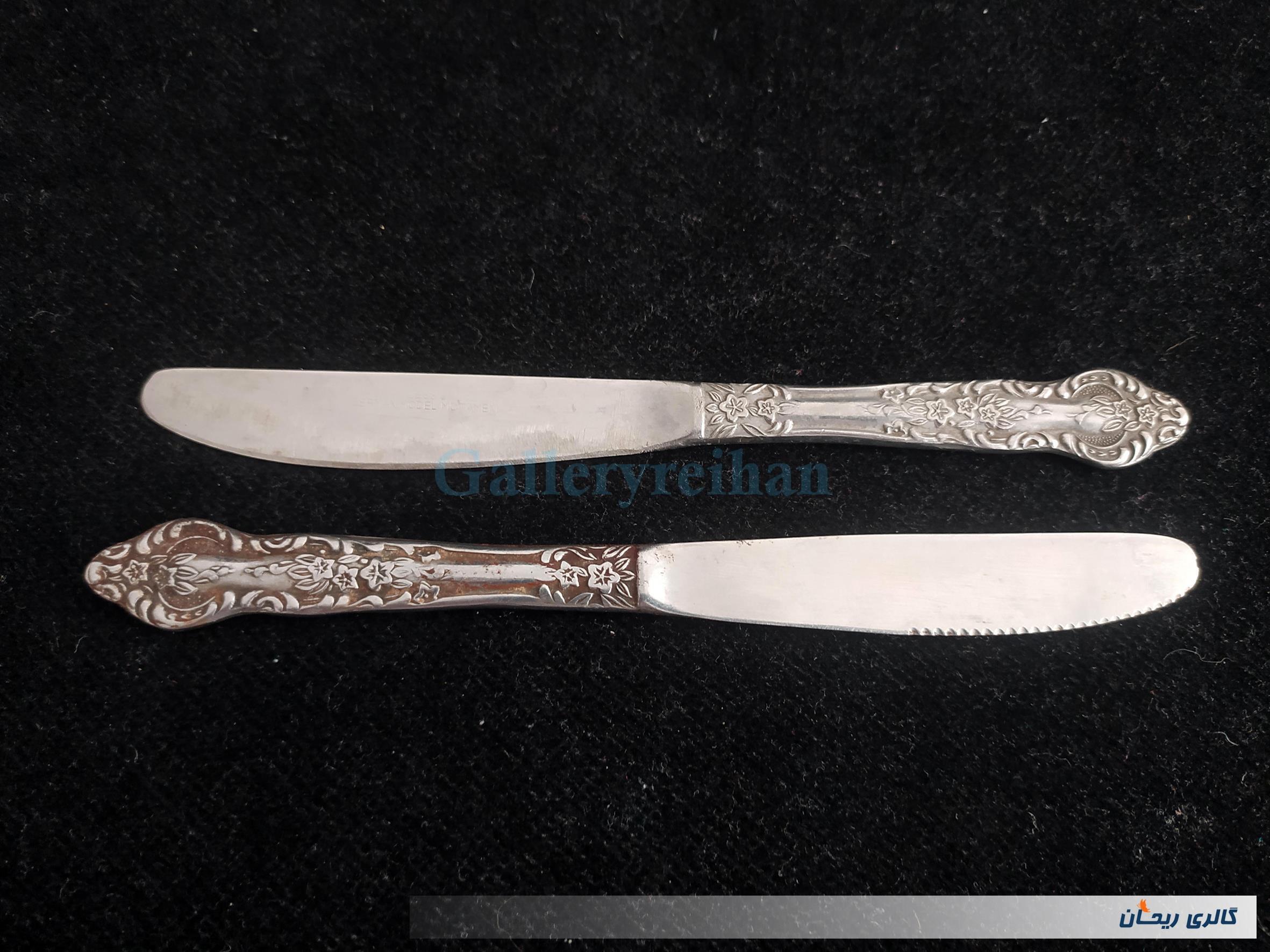 جفت چاقوی قدیمی STAINLESS با طرح خاص 