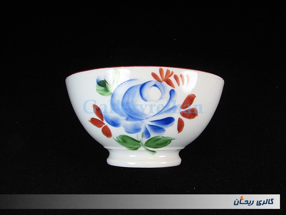 کاسه روسی نقاشی دست قدیمی طرح گل سیب