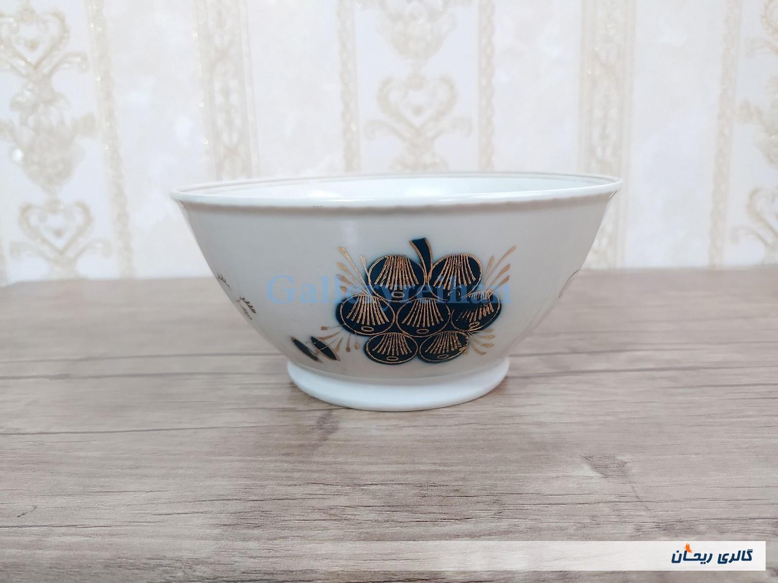 کاسه چینی روسی قدیمی طرح انگوری کاردست 