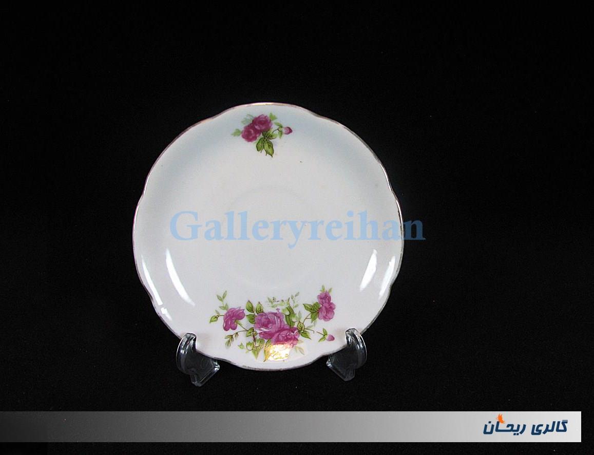 دیوارکوب یا زیرفنجانی گل سرخی قدیمی 