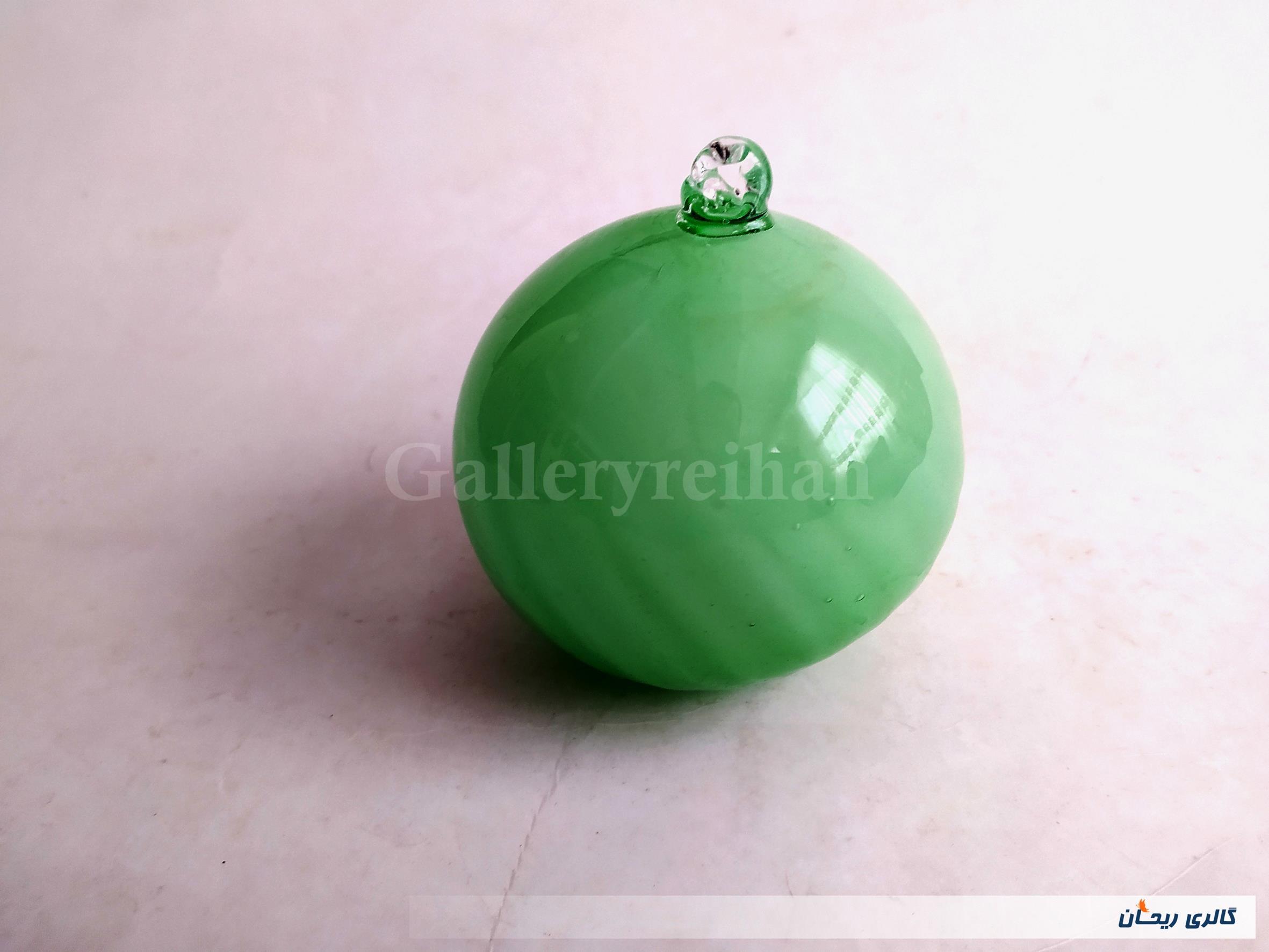 گوی شیشه ای درخت کریسمس سبز و سفید 