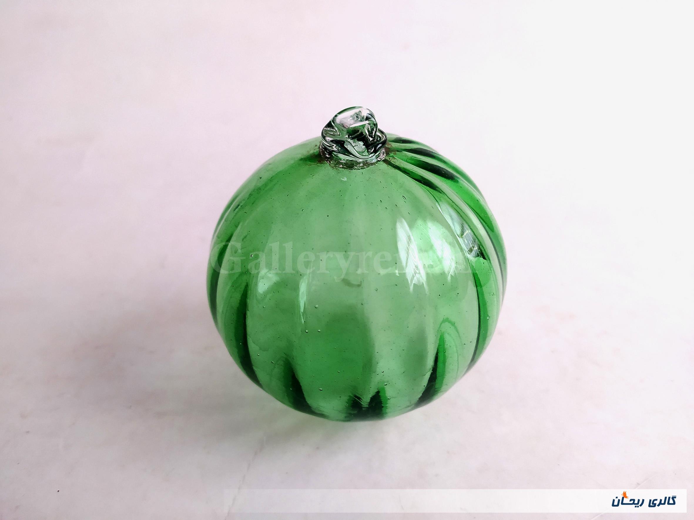 گوی شیشه ای درخت کریسمس طرحدار سبز