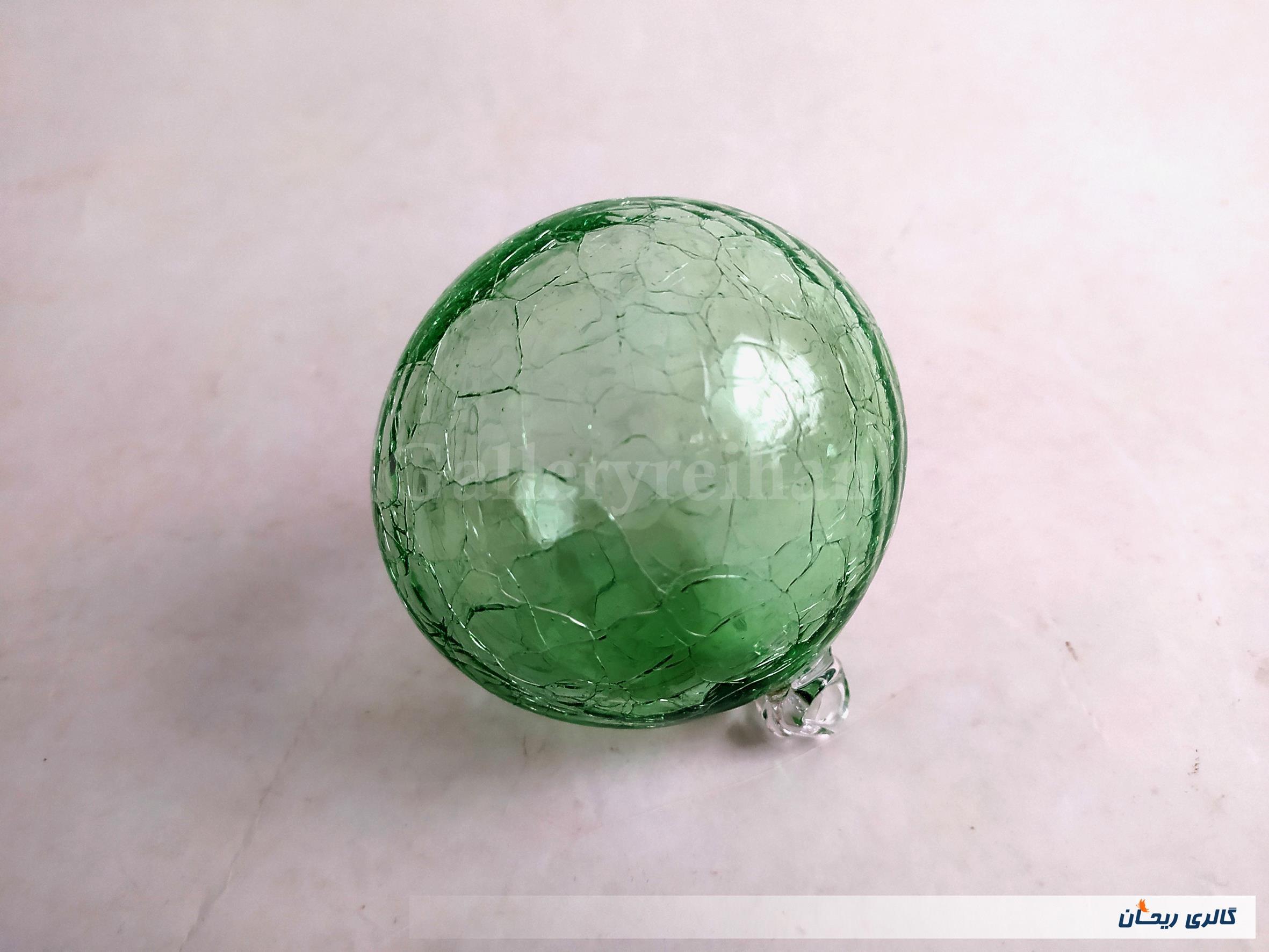 گوی شیشه ای درخت کریسمس طرح ترکدار 