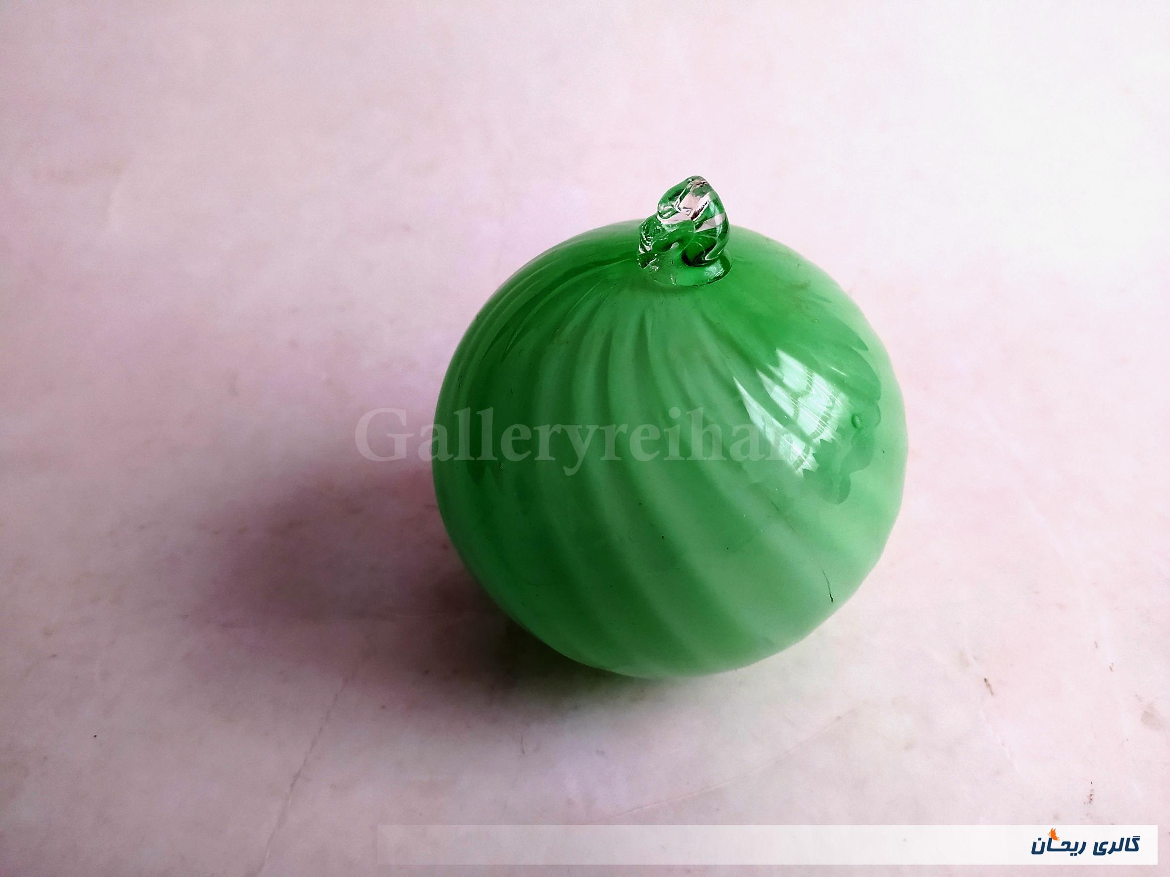 گوی شیشه ای درخت کریسمس سبز و سفید