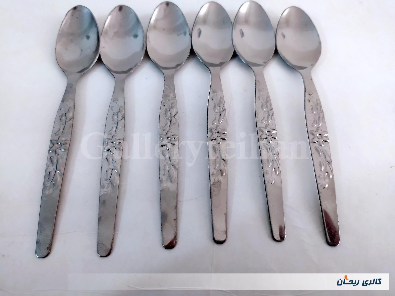 6 عدد قاشق مرباخوری نستالوژی طرح گل