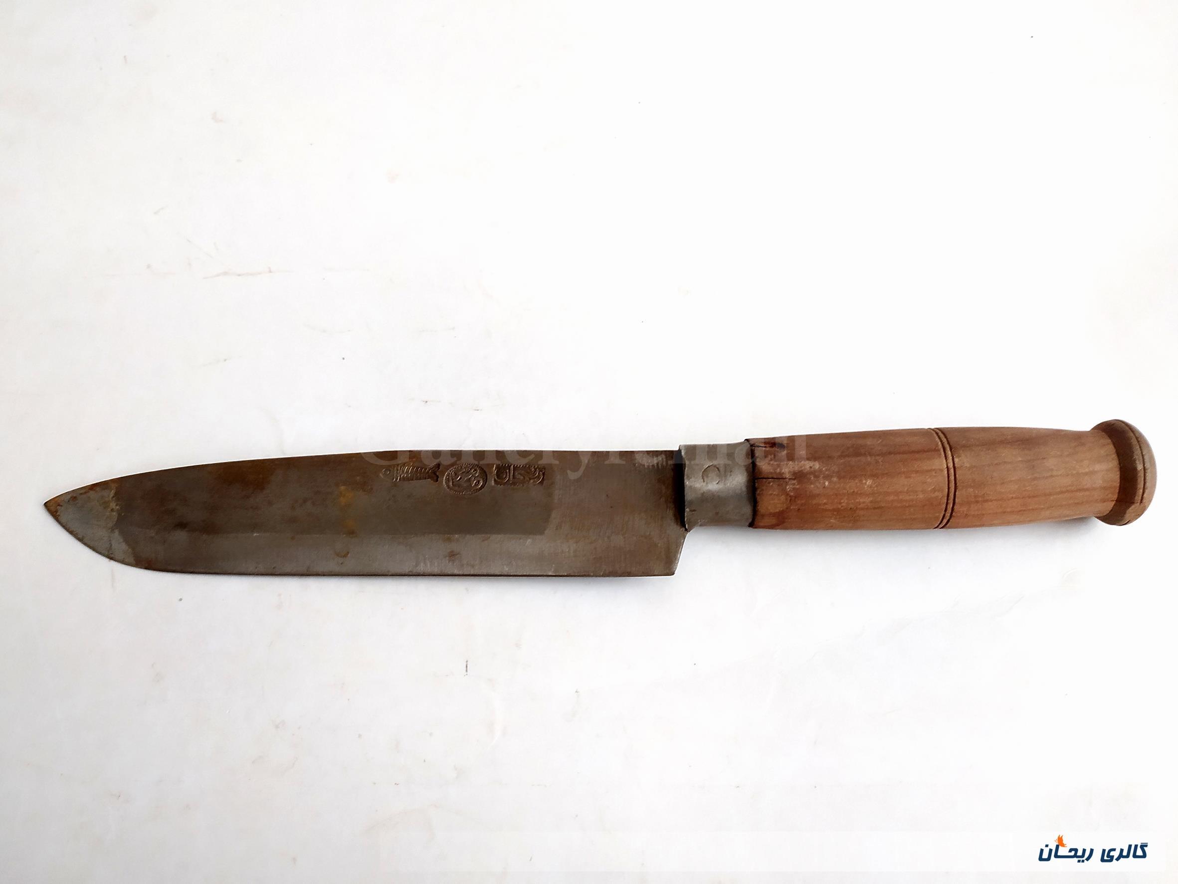 کارد قدیمی دستساز زنجان دسته چوبی 31 CM 