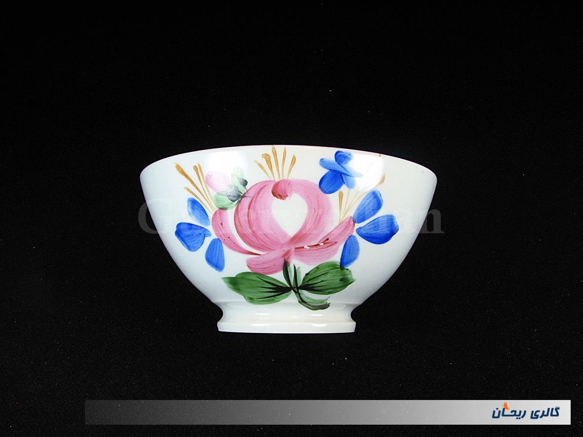 کاسه روسی نقاشی دست قدیمی طرح گل سیب