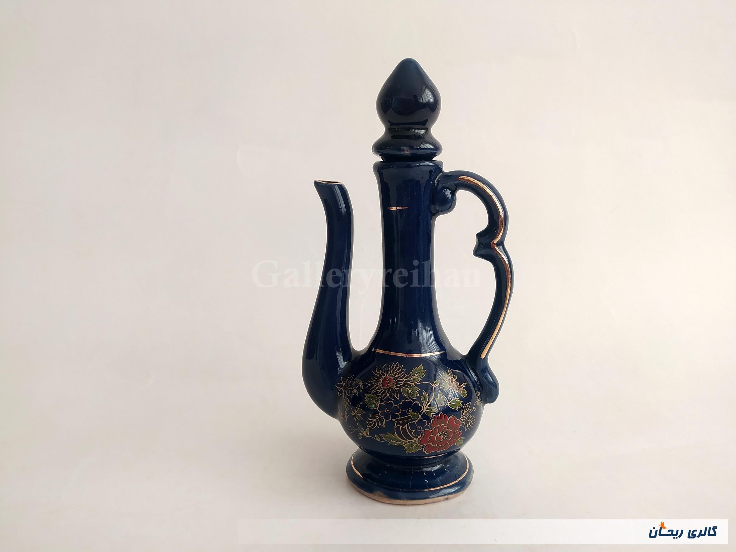 گلابپاش سرامیکی سرمه ای طرح گل 