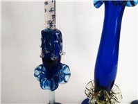 گلدان و شمعدان دست ساز شیشه ای قدیمی