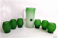 پارچ آبگز و لیوان کمیاب دستساز قدیمی